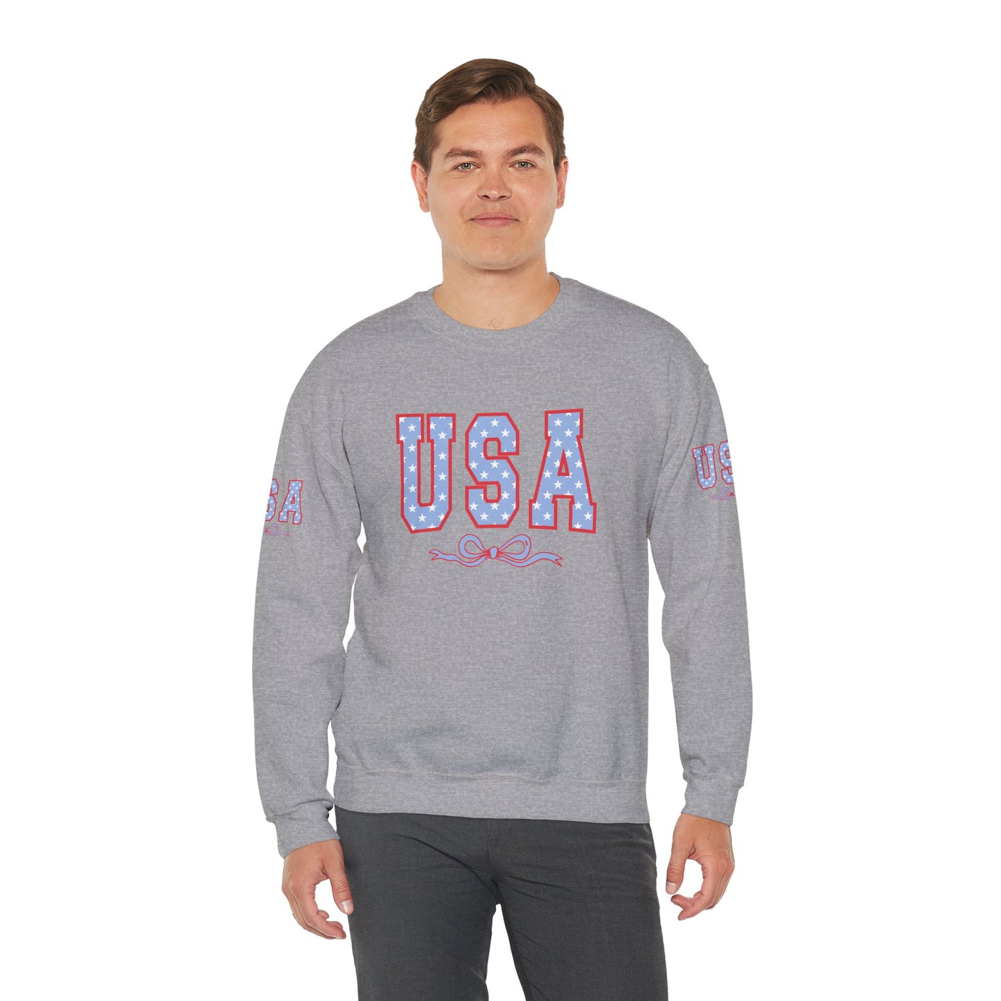 Princess Grace USA Patriotic Crewneck Sweatshirt for All Seasons