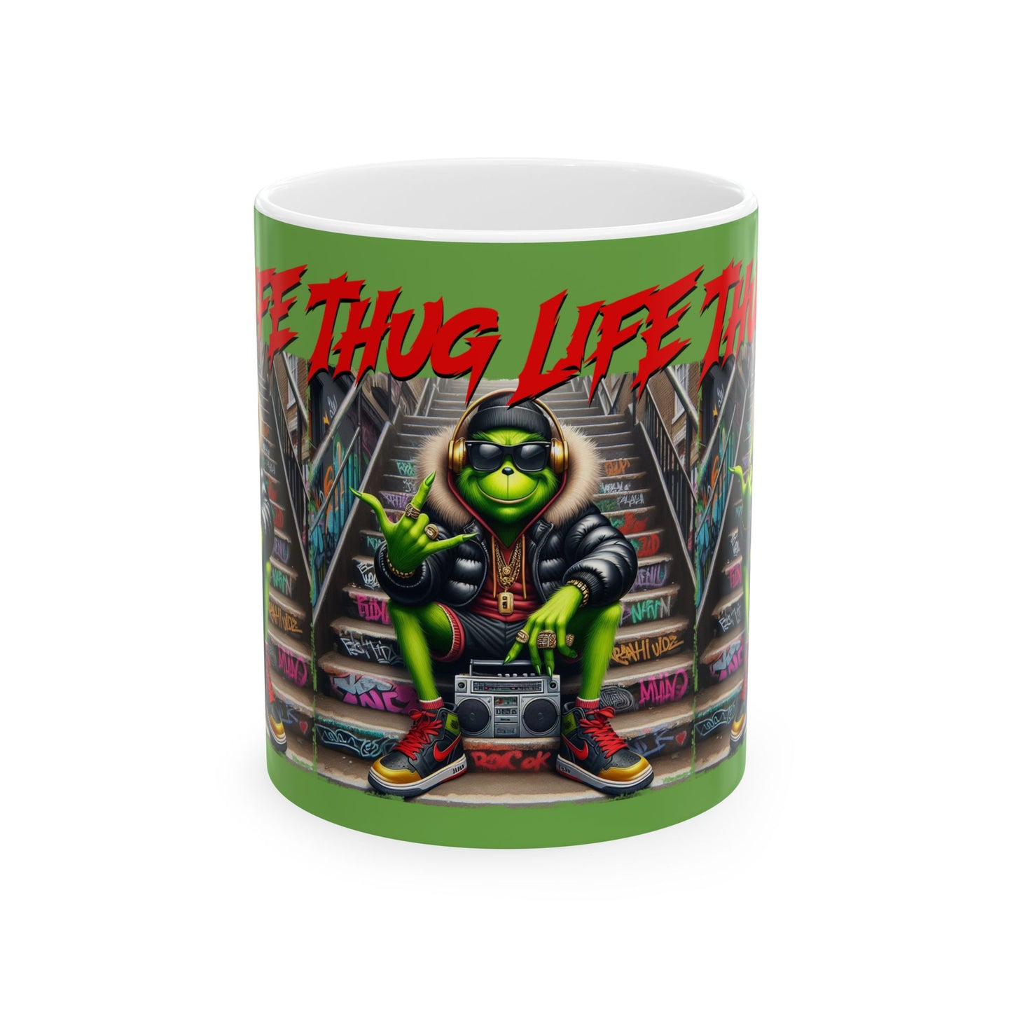 Princess Grace Thug Life Kermit Ceramic Mug Cool Hip-Hop Style Coffee Cup