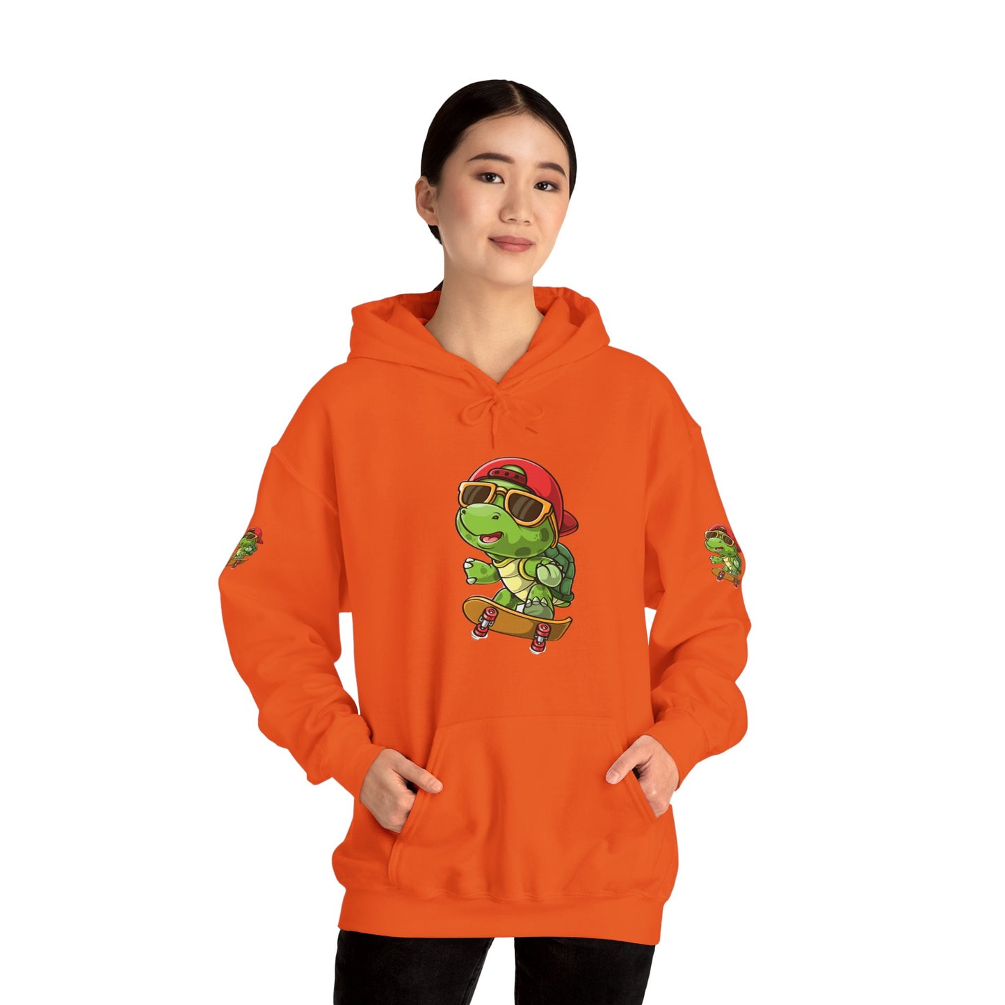 Princess Grace Cool Skateboarding Turtle Unisex Hoodie Fun and Stylish