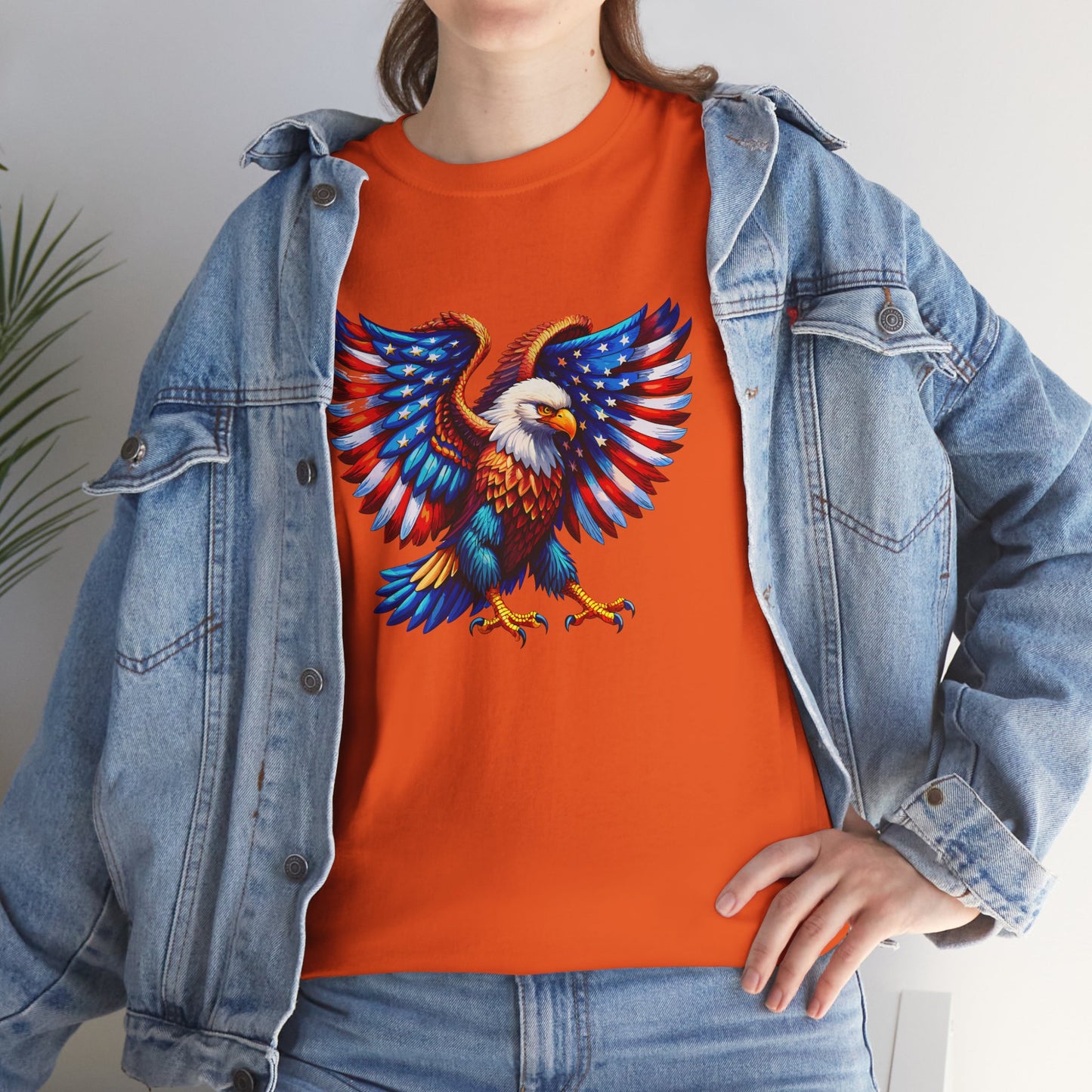 Princess Grace Patriotic Eagle Graphic Tee Unisex Heavy Cotton T-Shirt