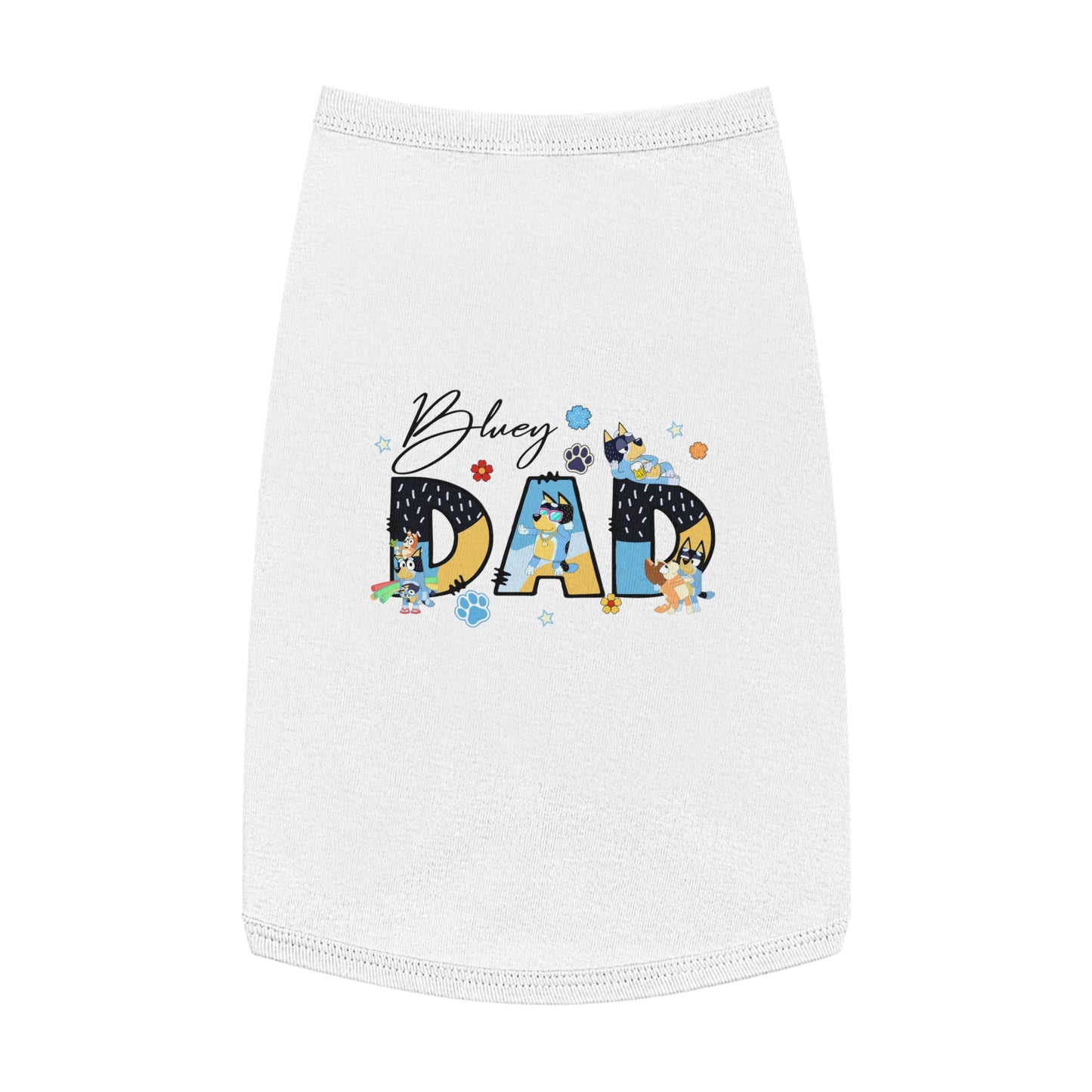 Princess Grace Adorable Bluey Dad Pet Tank Top Fun and Stylish Dog Apparel