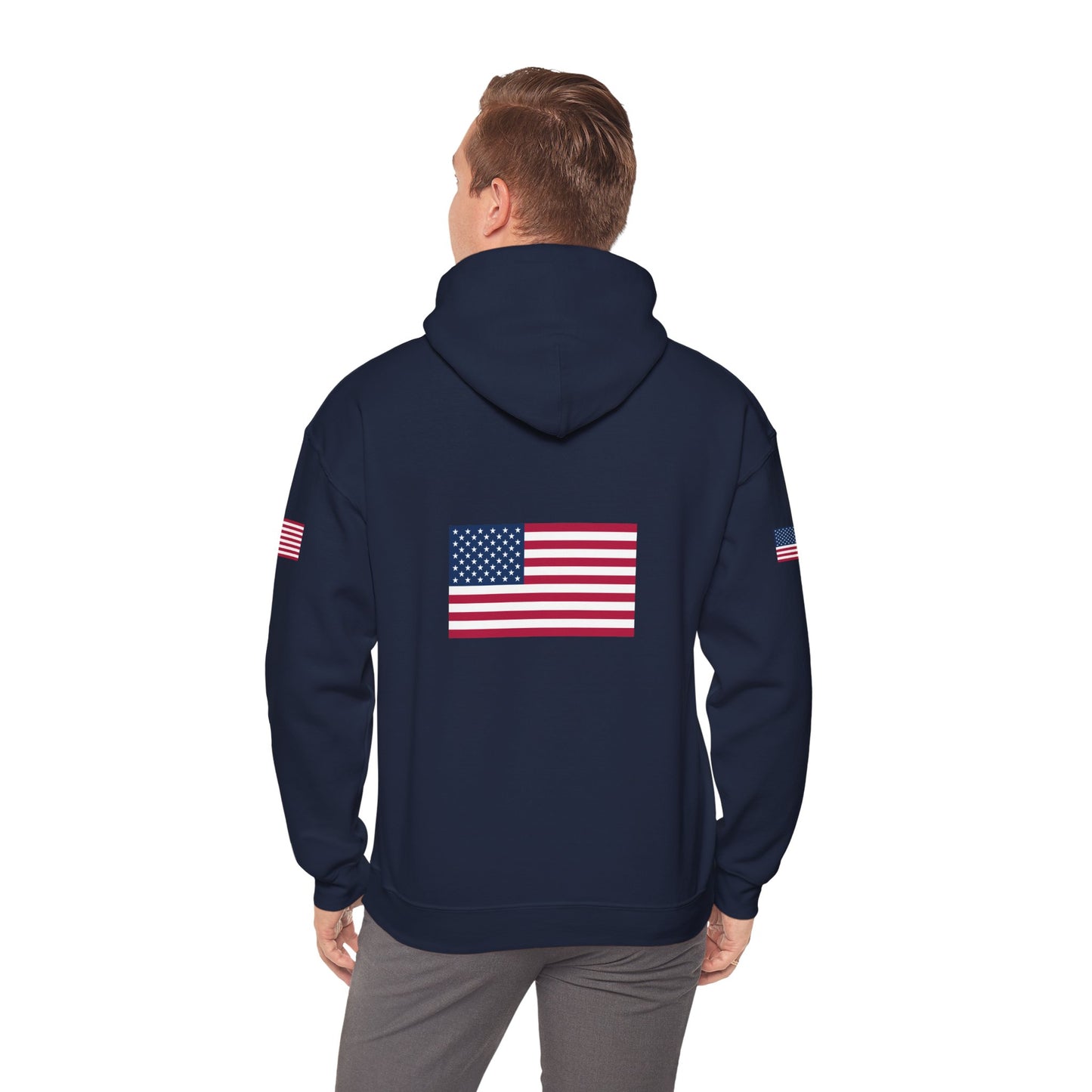 Princess Grace Patriotic American Flag Hoodie Unisex Heavy Blend Sweatshirt