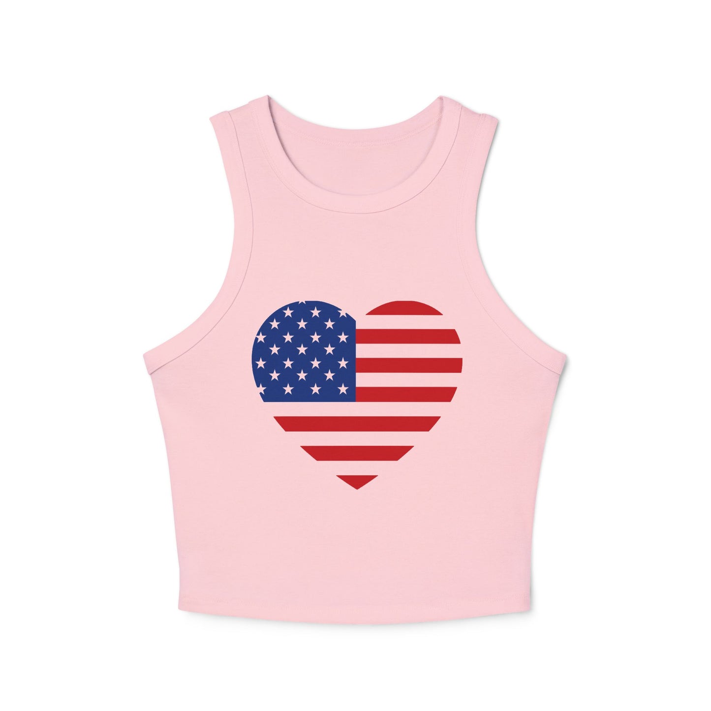 Princess Grace Patriotic Women's USA Flag Racer Tank Top