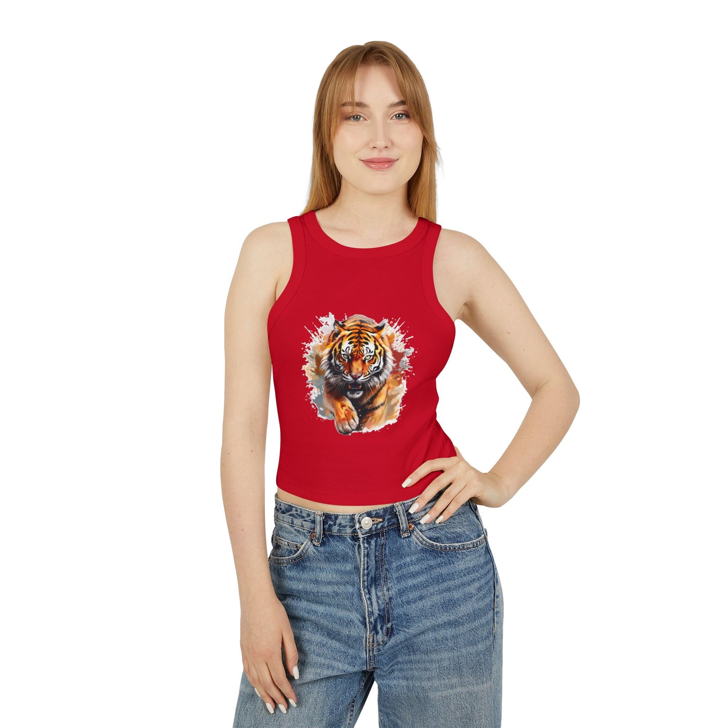 Princess Grace Fierce & Cute Tiger Print Tank Top for Women
