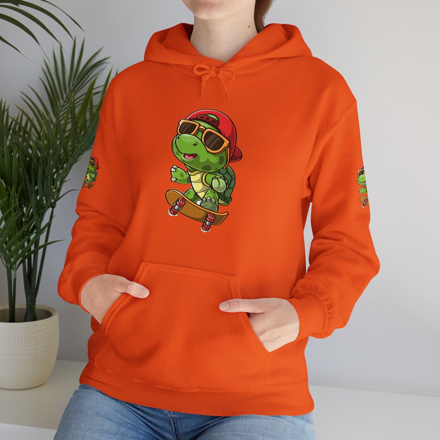 Princess Grace Cool Skateboarding Turtle Unisex Hoodie Fun and Stylish