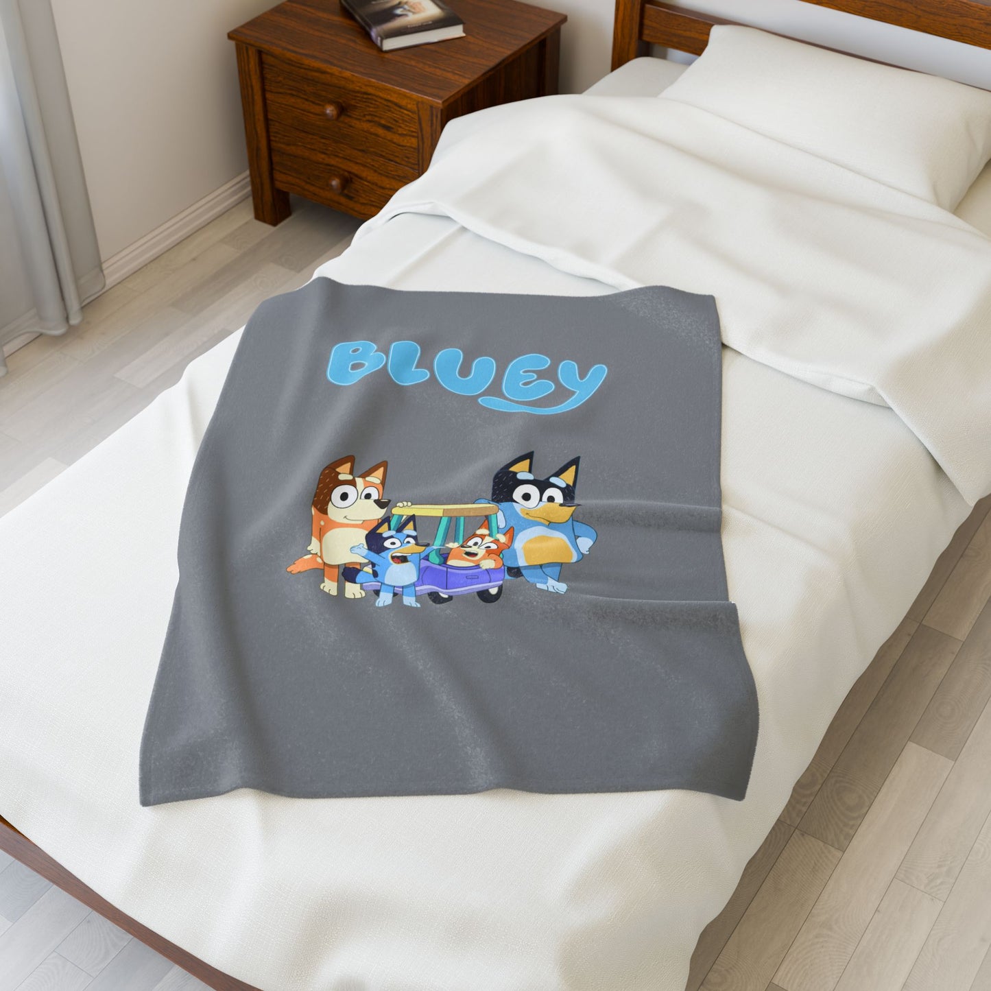 Princess Grace Bluey Plush Blanket Soft Velveteen Kids Throw for Cozy Comfort