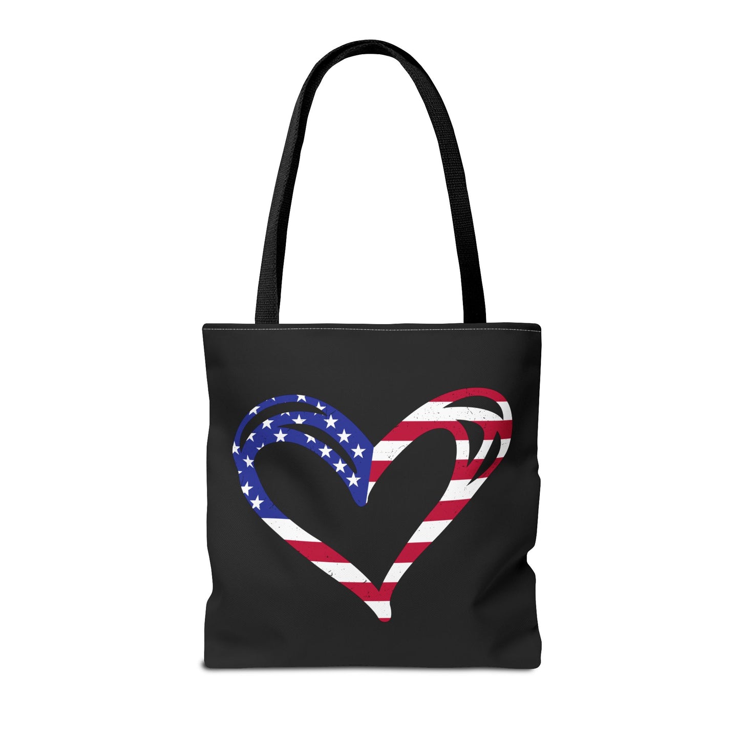 Princess Grace Patriotic Heart Tote Bag Love for America Design