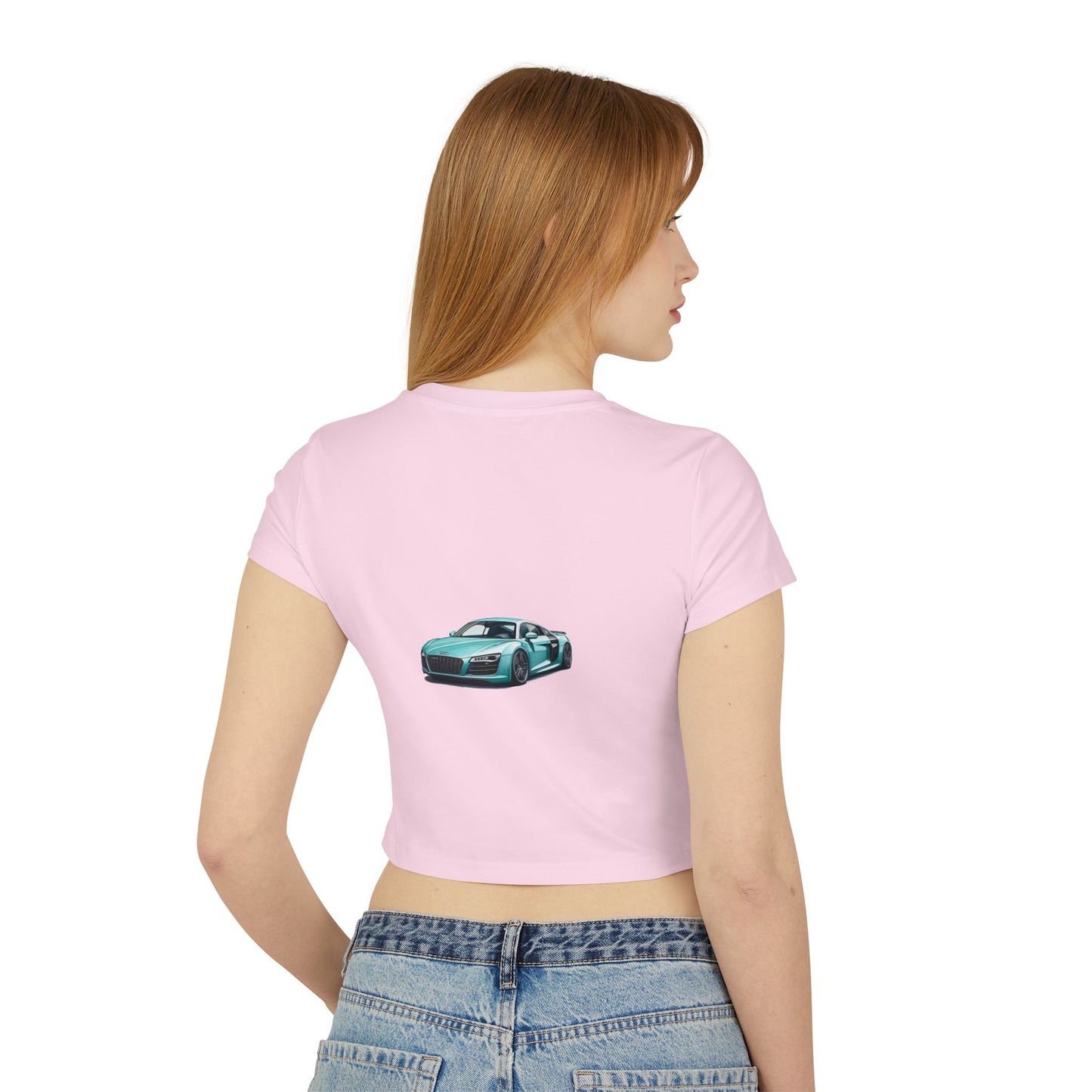 Princess Grace Women's Hot Wheels Baby Tee Cute Car Graphic T-Shirt