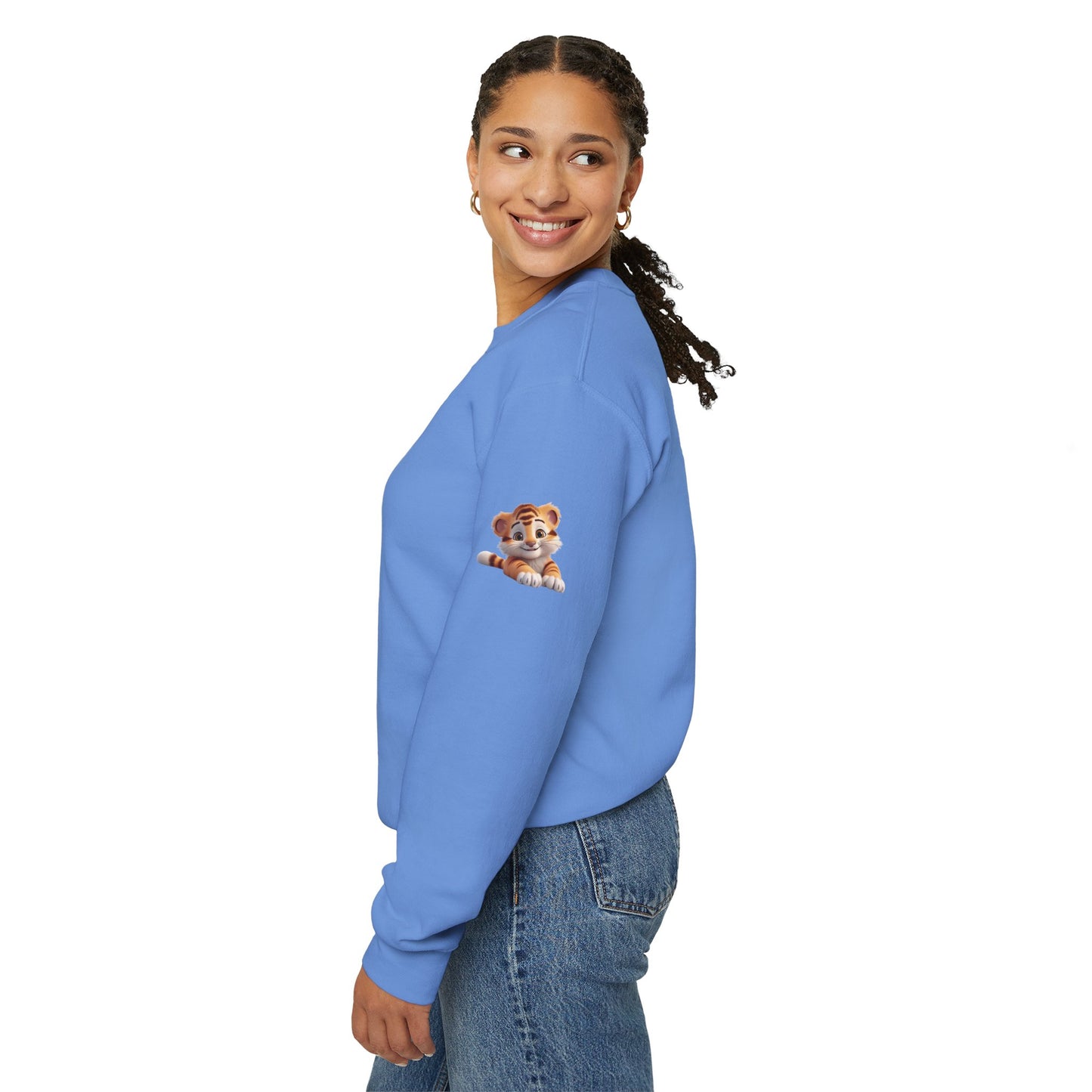 Princess Grace Cute Tiger Graphic Sweatshirt Unisex Heavy Blend Crewneck