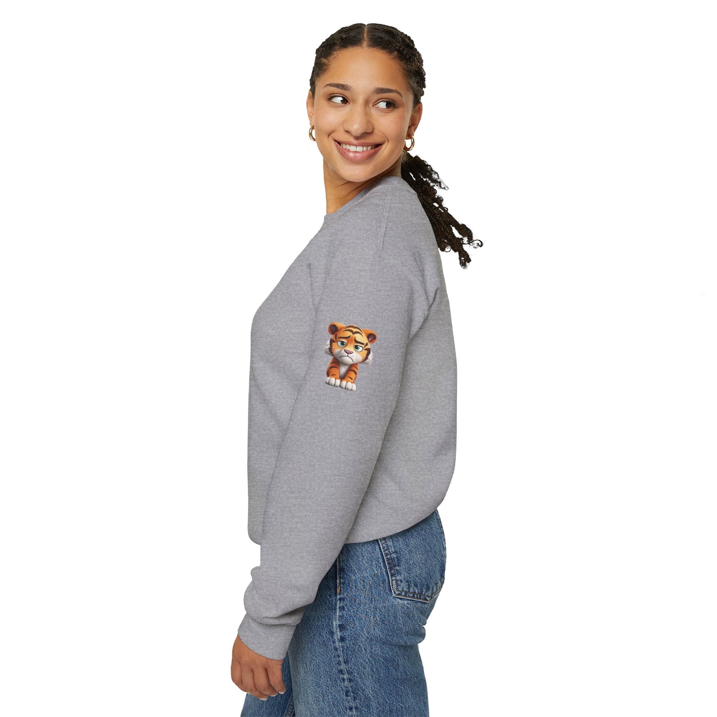 Princess Grace Cute Tiger Graphic Unisex Crewneck Sweatshirt
