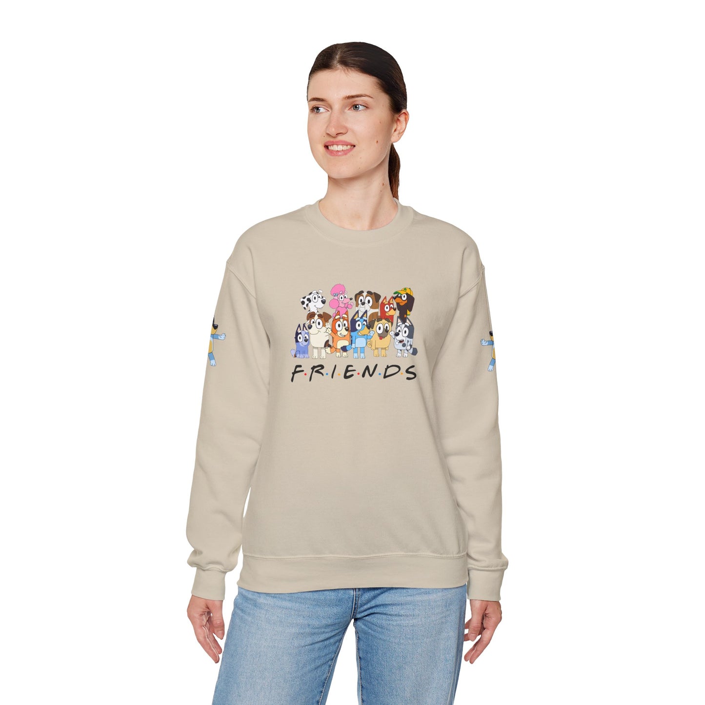 Princess Grace Bluey Friends Inspired Unisex Heavy Blend Crewneck Sweatshirt Cozy Cartoon Vibes