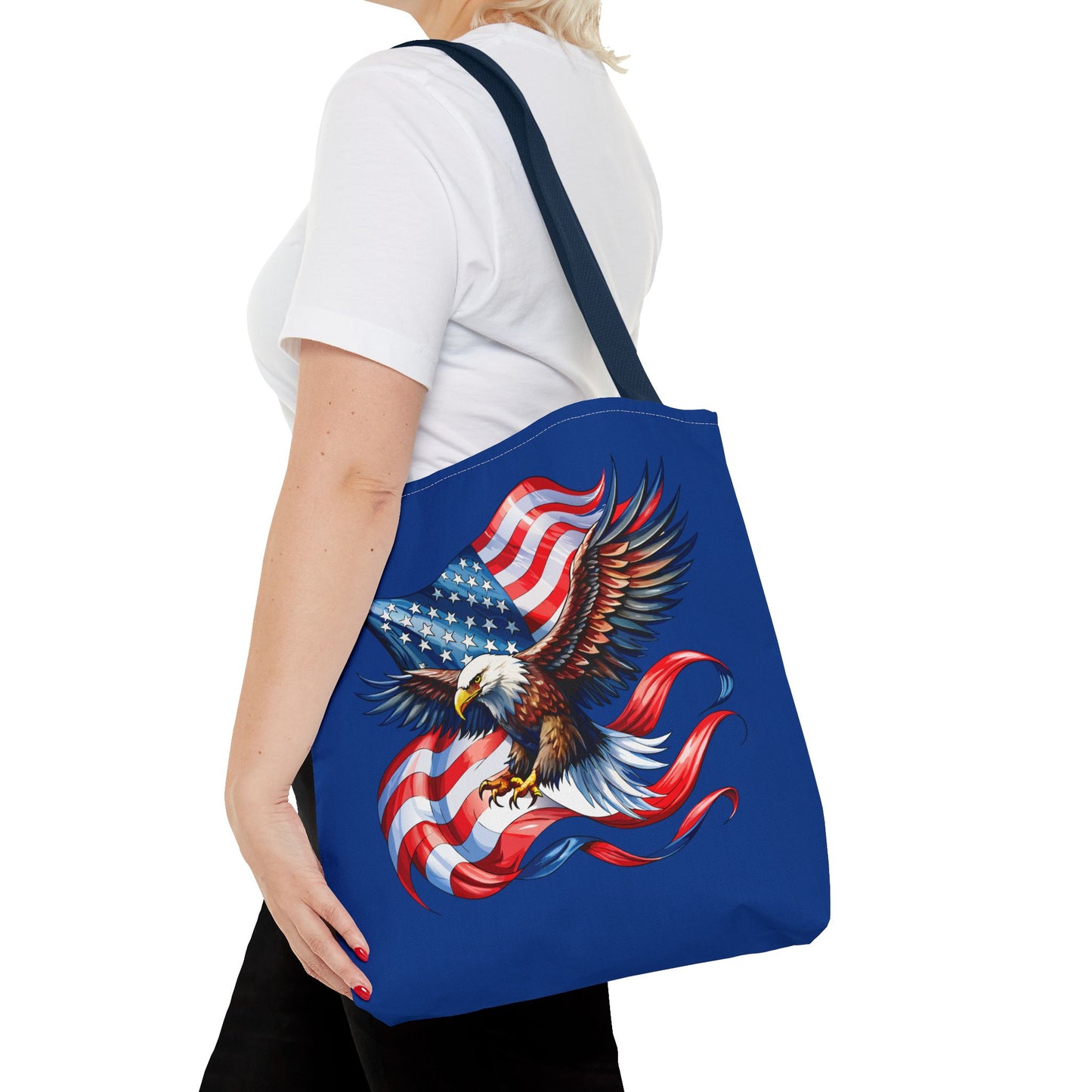 Princess Grace Patriotic Eagle Tote Bag American Flag Design
