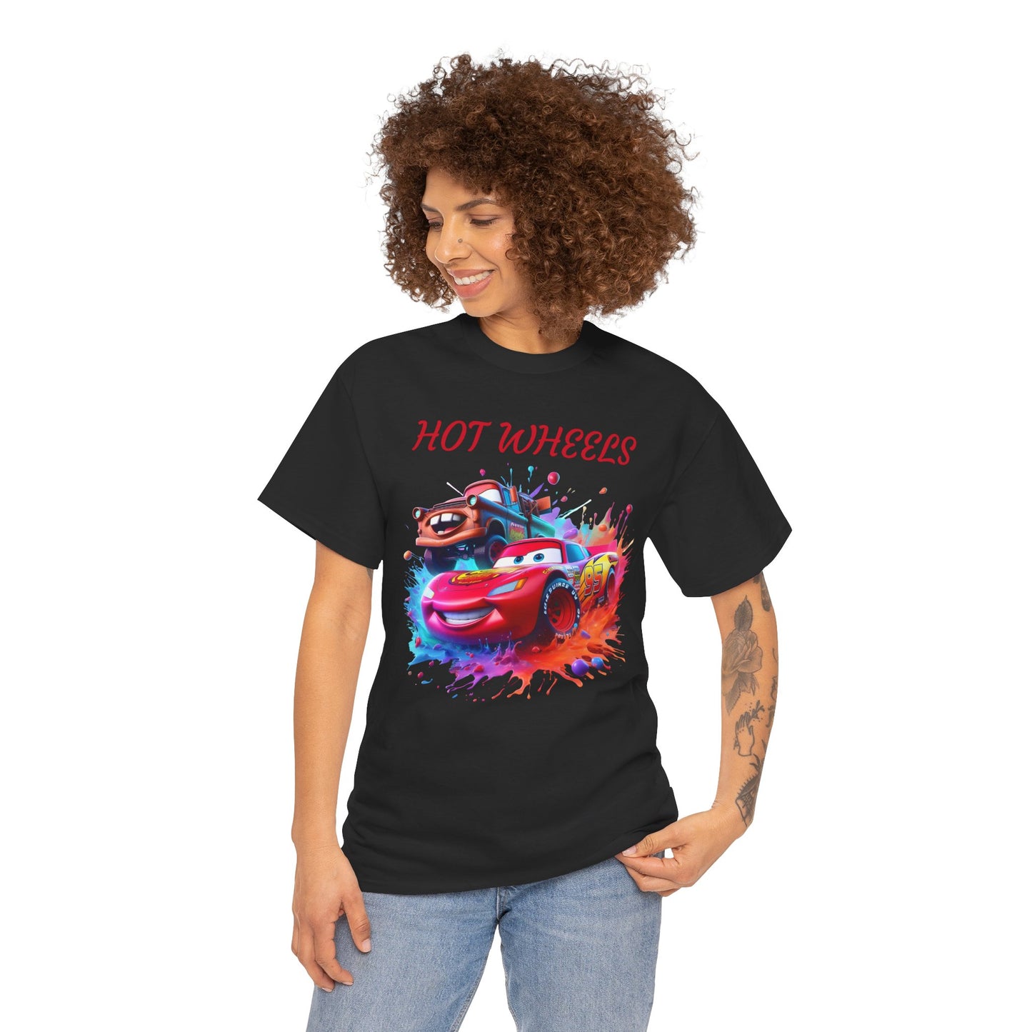 Princess Grace Cool Cars Unisex Heavy Cotton Tee Hot Wheels Graphic Tee for Kids and Adults