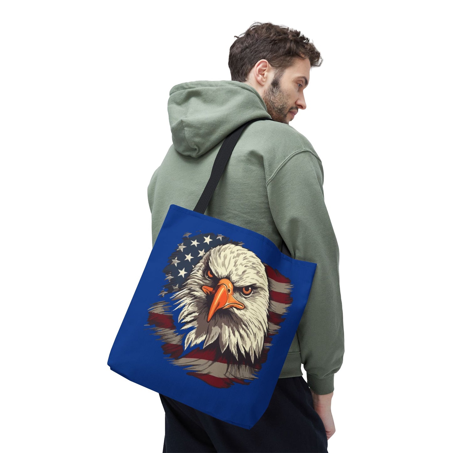 Princess Grace Patriotic Eagle Tote Bag American Flag Design
