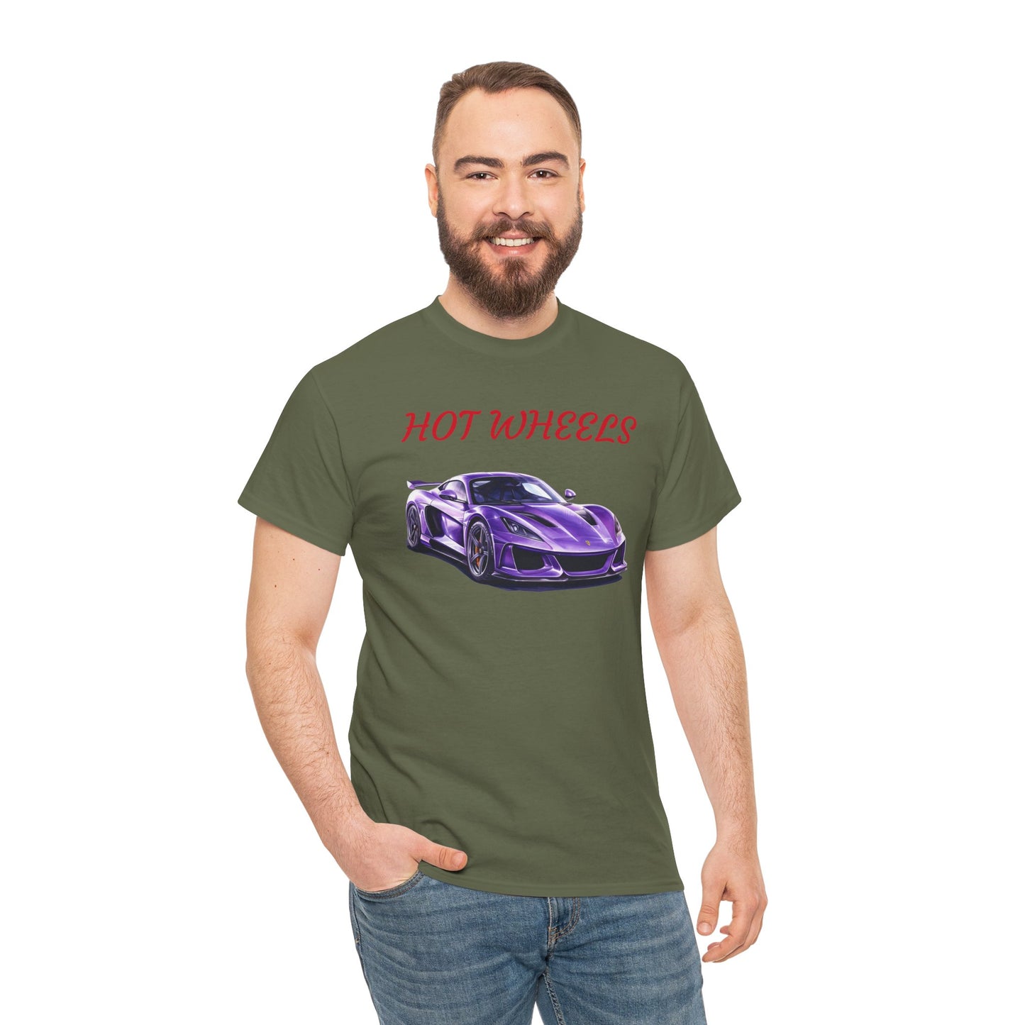 Princess Grace Hot Wheels Graphic Unisex Heavy Cotton Tee Perfect for Car Enthusiasts