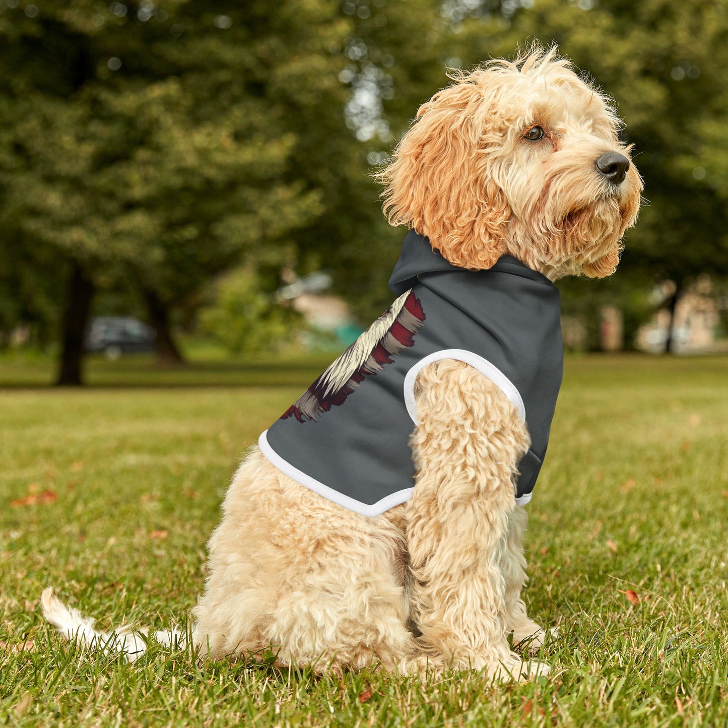 Princess Grace Patriotic Eagle Pet Hoodie for Dogs USA Flag Design