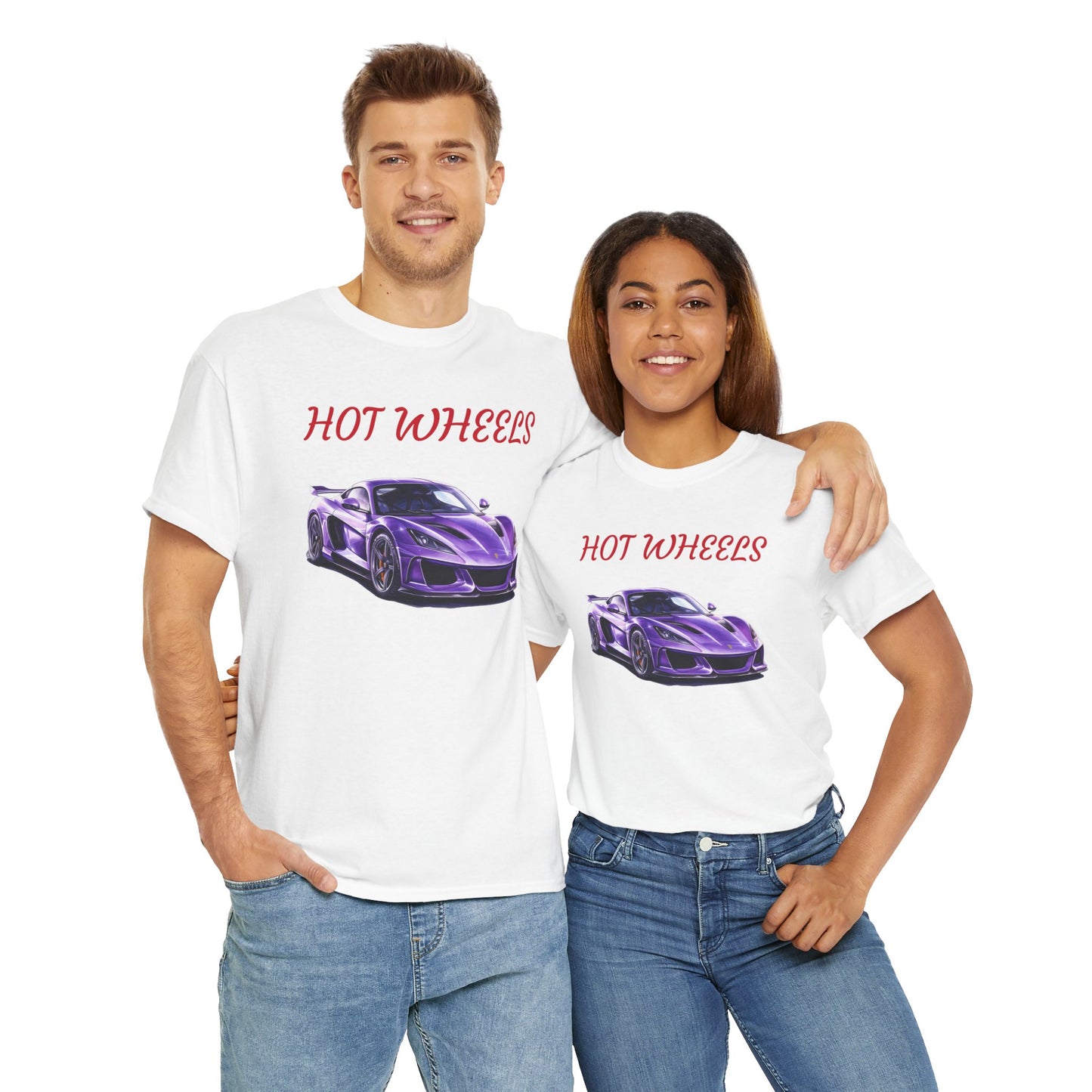 Princess Grace Hot Wheels Graphic Unisex Heavy Cotton Tee Perfect for Car Enthusiasts