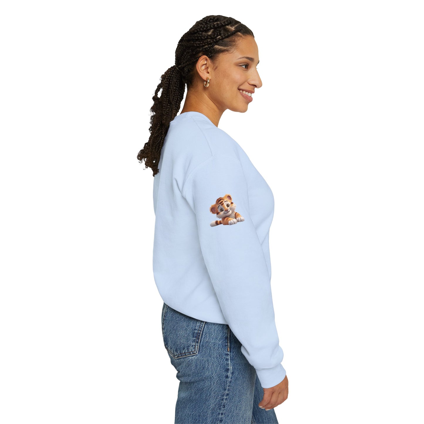Princess Grace Cute Tiger Graphic Sweatshirt Unisex Heavy Blend Crewneck