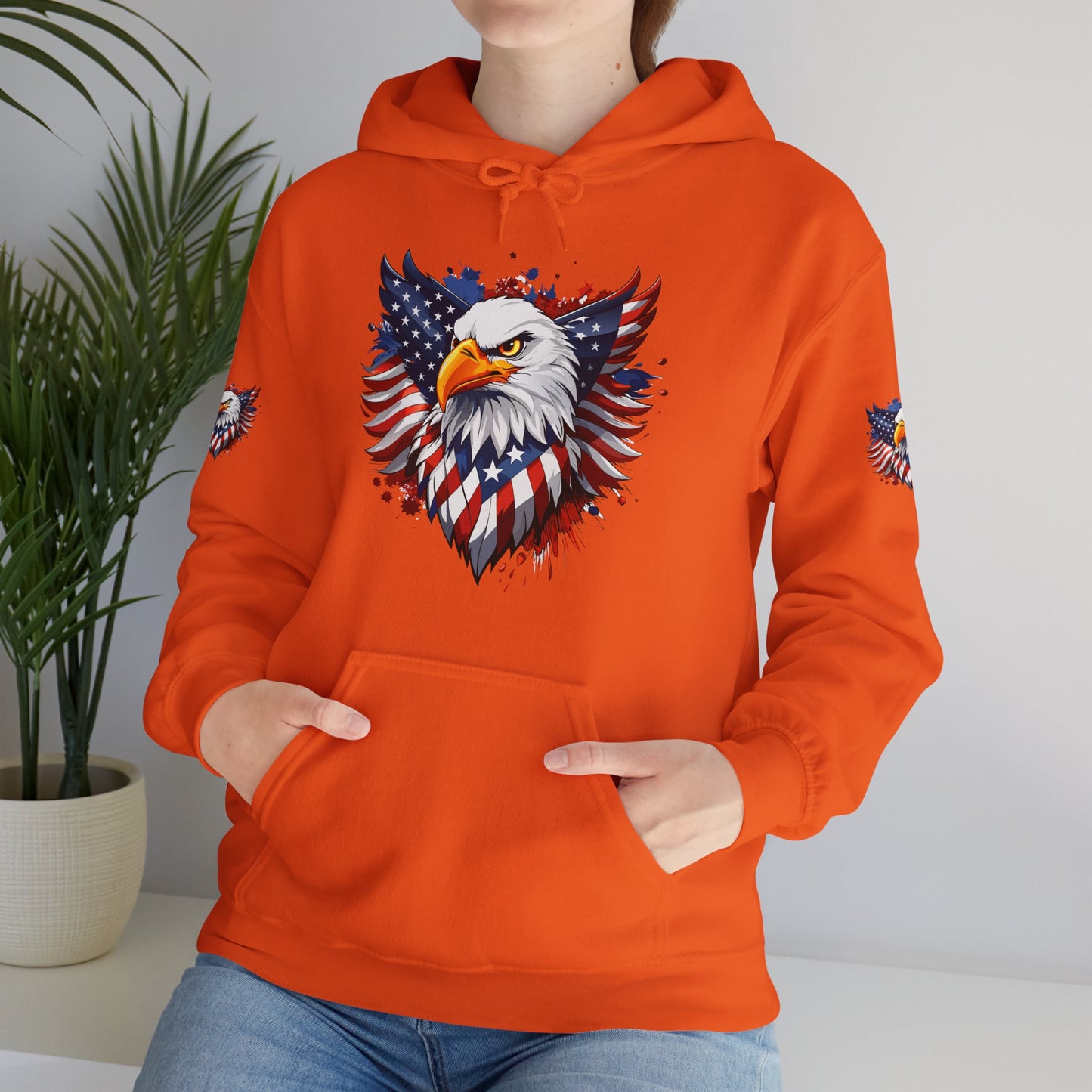 Princess Grace Patriotic Eagle Hoodie Unisex Heavy Blend Hooded Sweatshirt