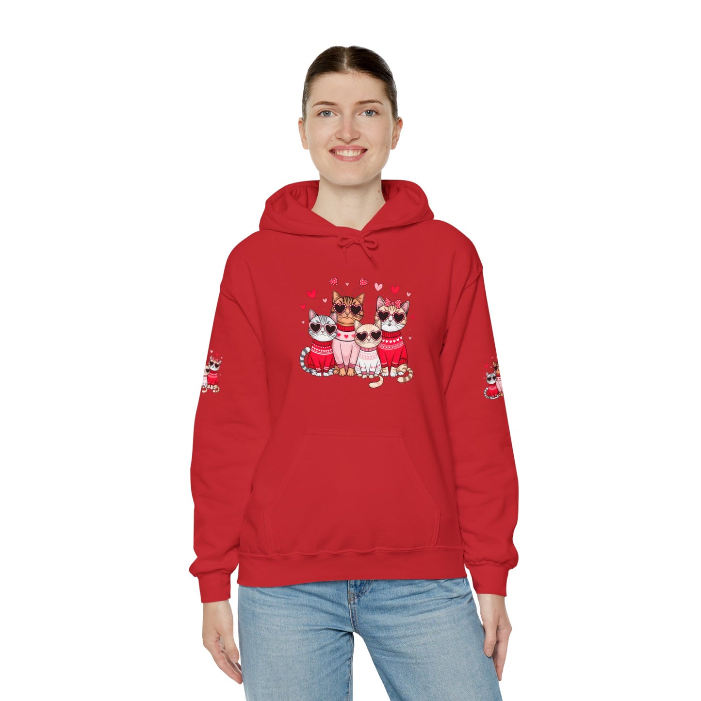 Princess Grace Cute Cat Lovers Hoodie with Heart Design