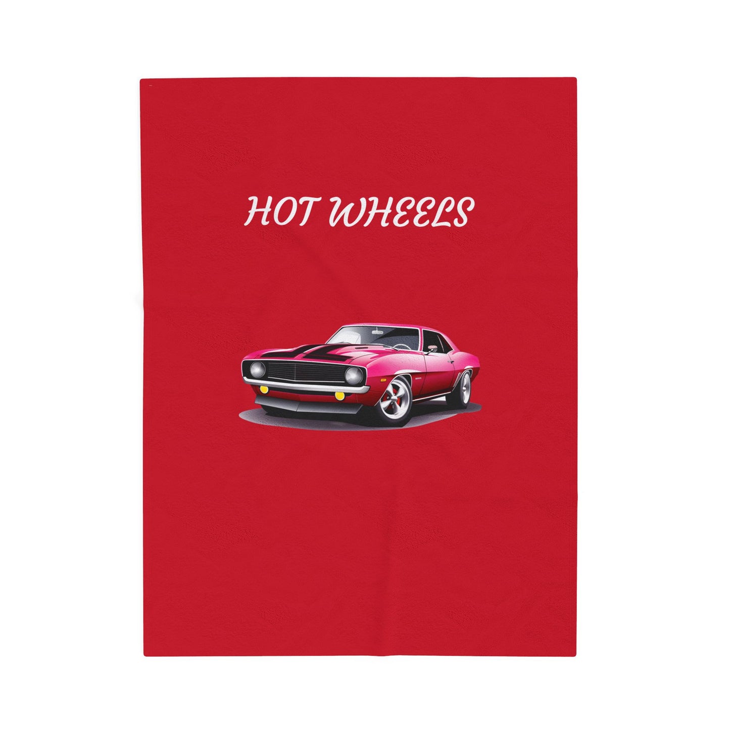 Princess Grace Hot Wheels Velveteen Plush Blanket Cozy Red Car Throw for Kids and Car Enthusiasts