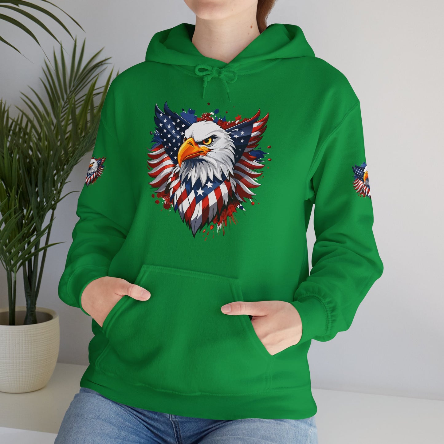 Princess Grace Patriotic Eagle Hoodie Unisex Heavy Blend Hooded Sweatshirt