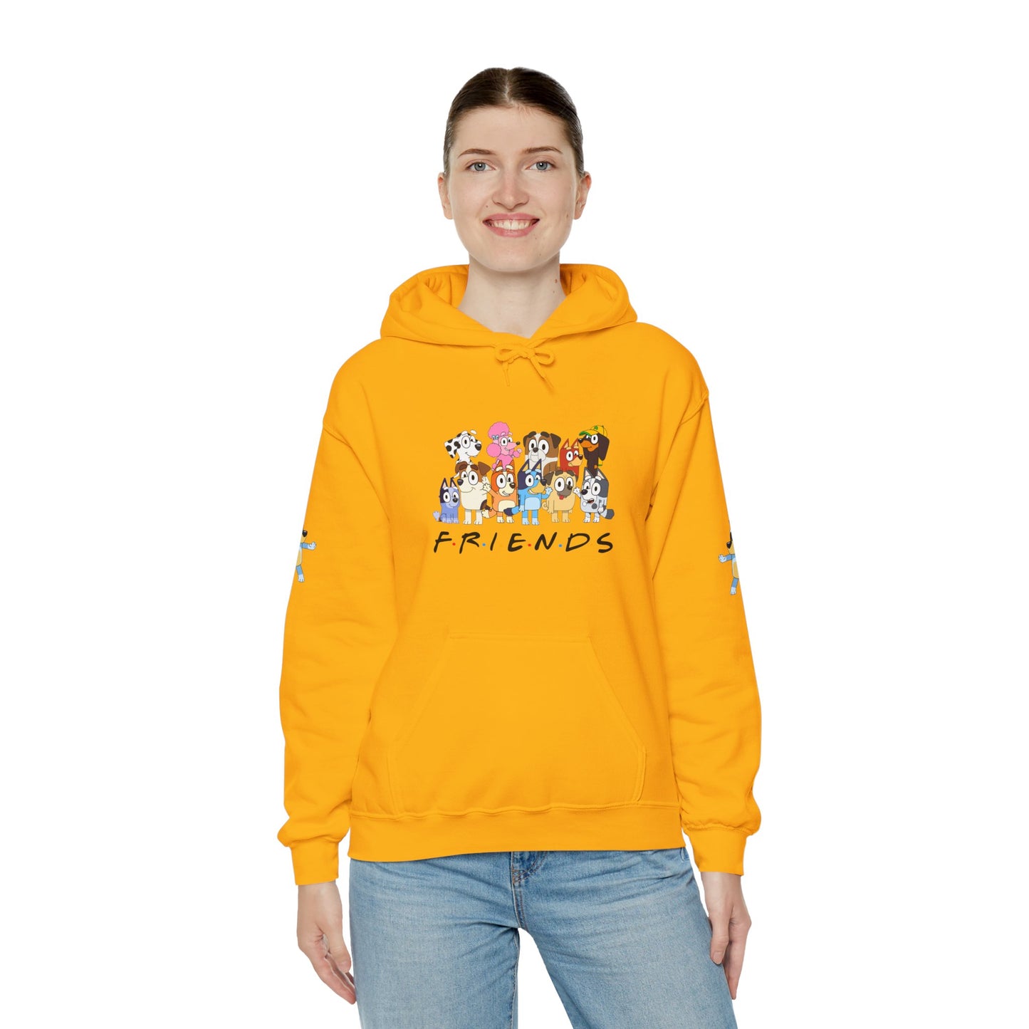 Princess Grace Bluey Unisex Heavy Blend Hooded Sweatshirt 'Friends' Cartoon Design