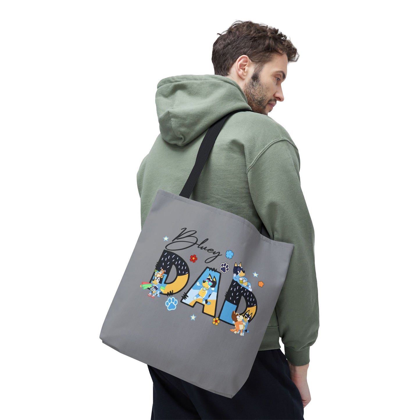 Princess Grace Bluey Dad Tote Bag Fun & Functional Gift for Dog Lovers