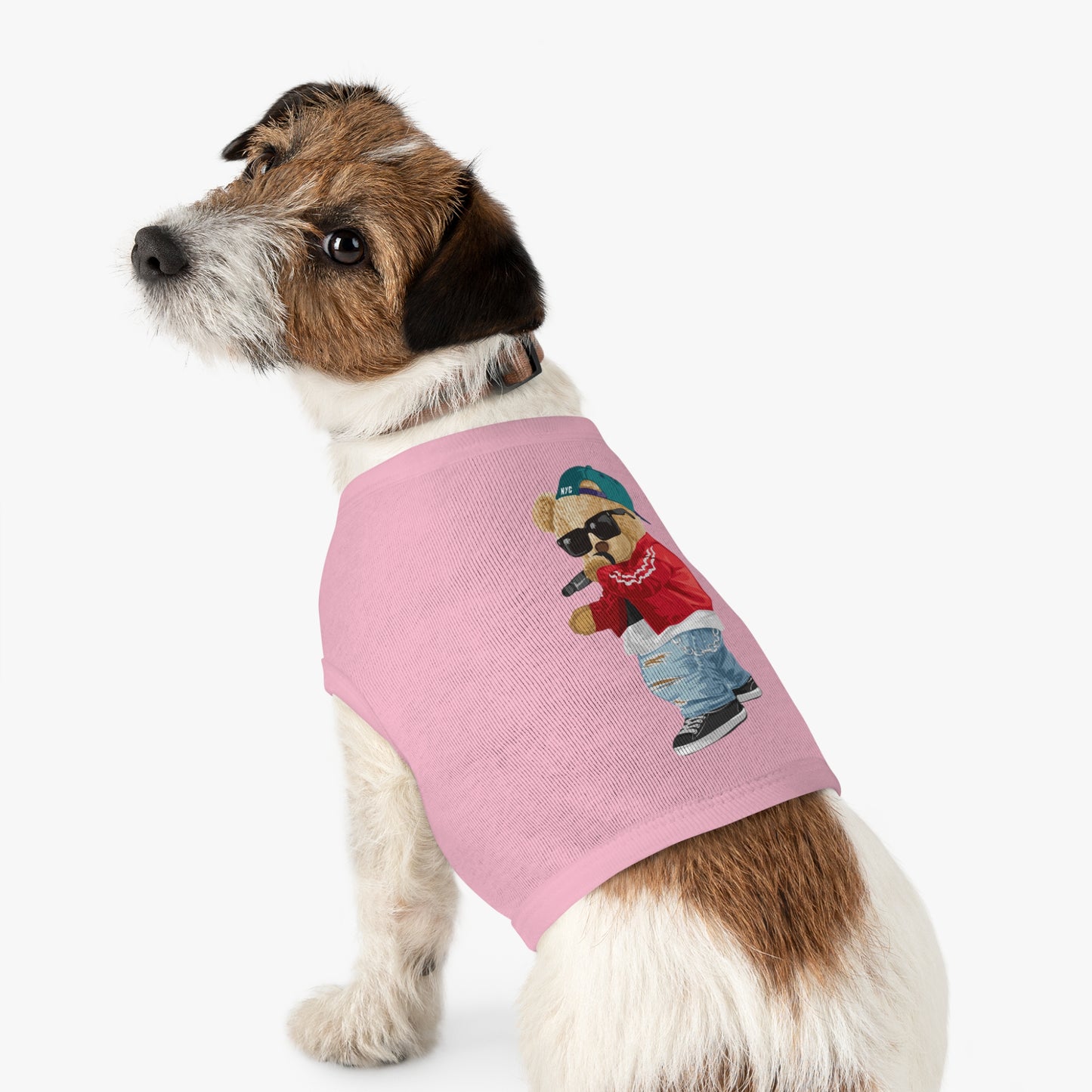 Princess Grace CUTE Cool Bear Hip-Hop Pet Tank Top Trendy Dog Apparel for Stylish Pets