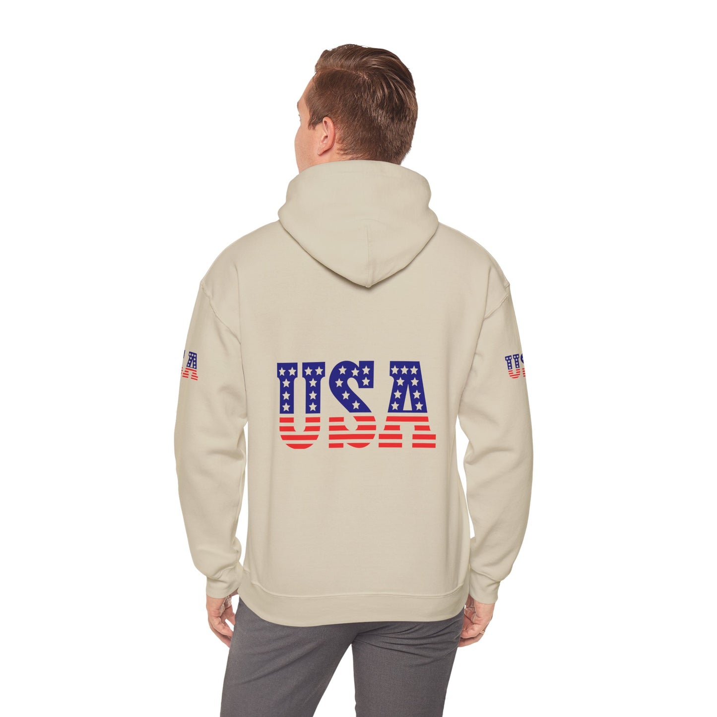 Princess Grace USA Proud Unisex Heavy Blend Hooded Sweatshirt Patriotic Eagle Design