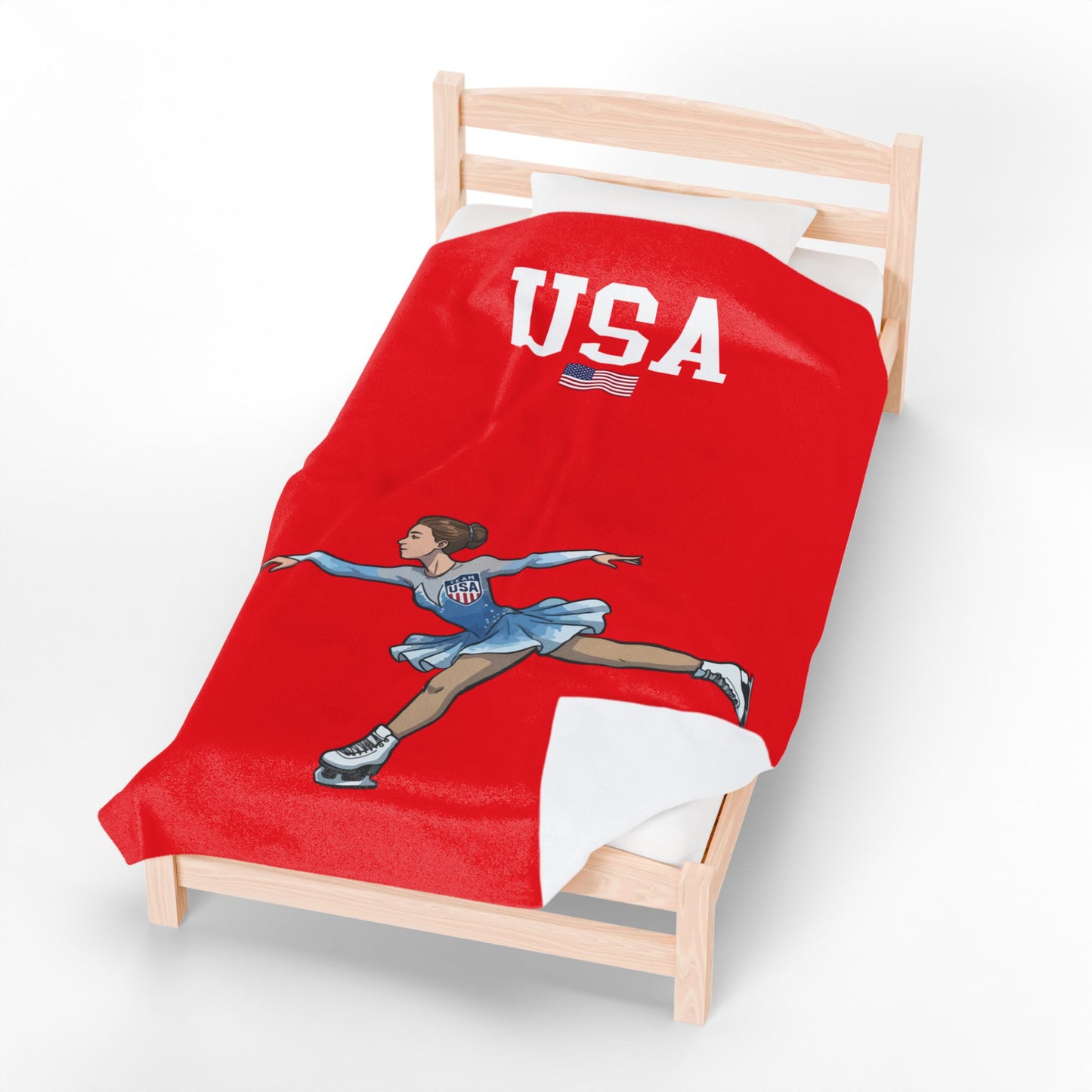 Princess Grace TEAM USA Velveteen Plush Blanket
