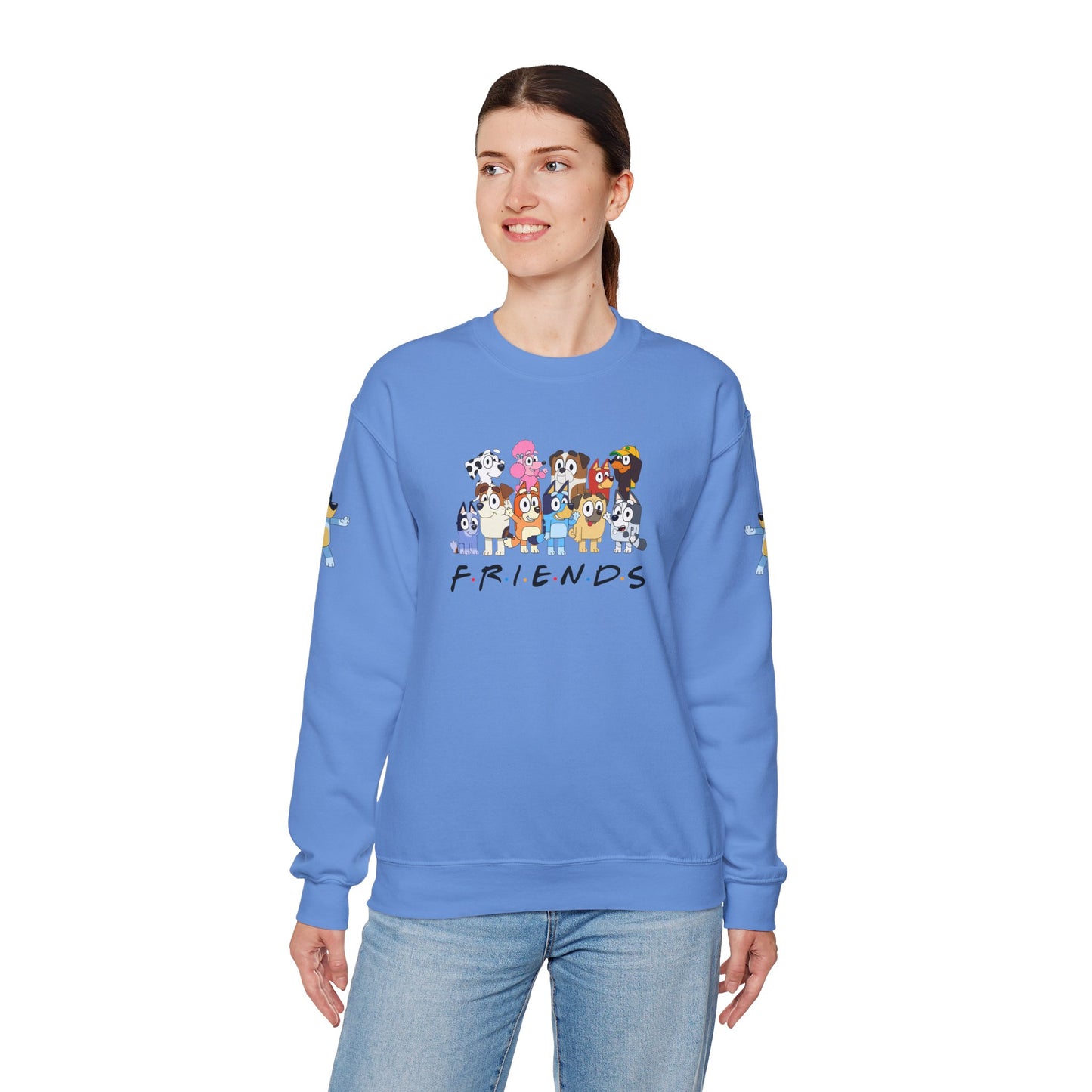 Princess Grace Bluey Friends Inspired Unisex Heavy Blend Crewneck Sweatshirt Cozy Cartoon Vibes