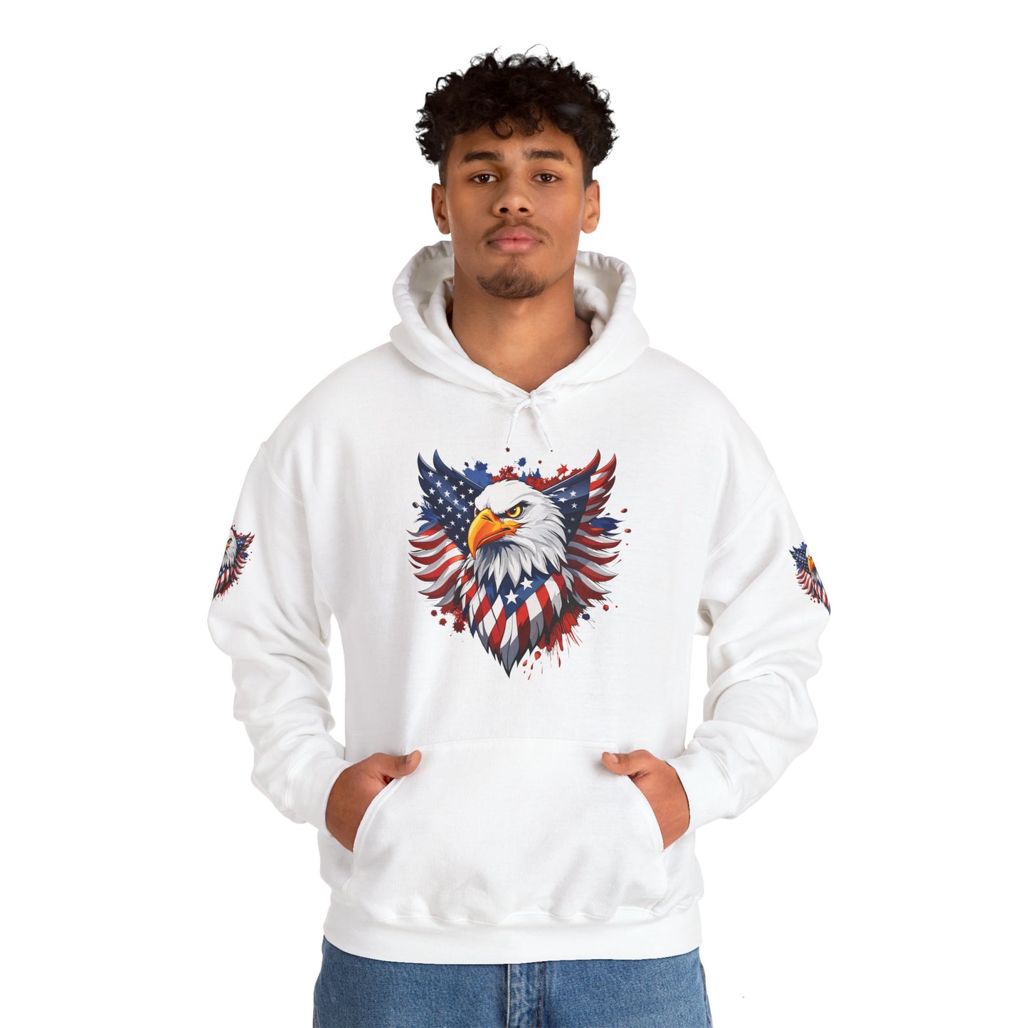 Princess Grace Patriotic Eagle Hoodie Unisex Heavy Blend Hooded Sweatshirt
