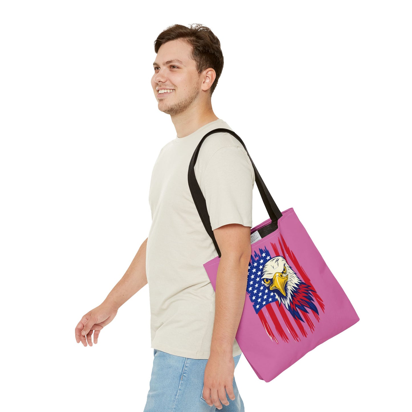 Princess Grace Patriotic Eagle Tote Bag Bold American Flag Design