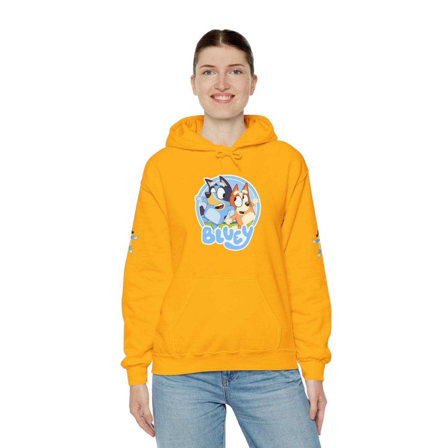 Princess Grace Bluey Unisex Heavy Blend Hoodie Cozy Cartoon Sweatshirt for Kids & Adults