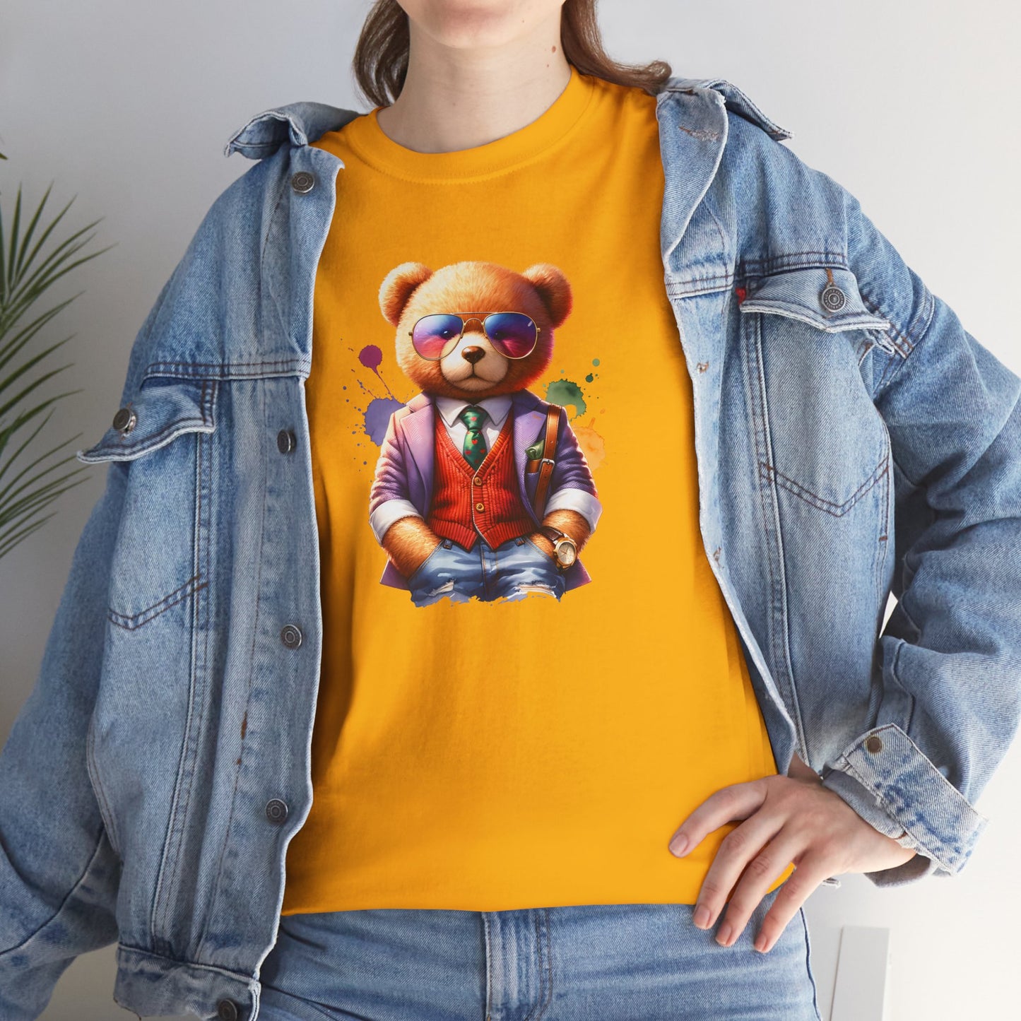 Princess Grace Trendy Teddy Bear Graphic Unisex Heavy Cotton Tee