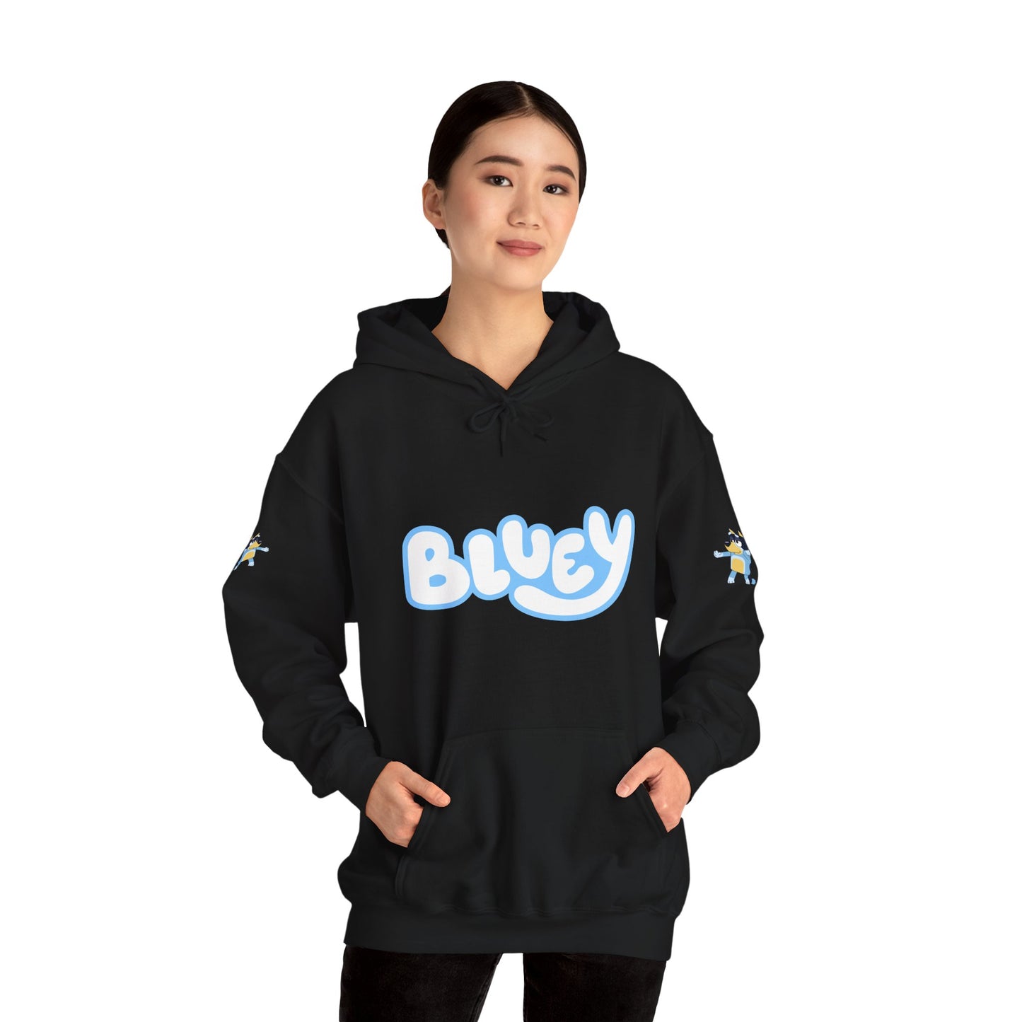Princess Grace Bluey Unisex Heavy Blend Hoodie Cozy Cartoon Sweatshirt for Kids & Adults