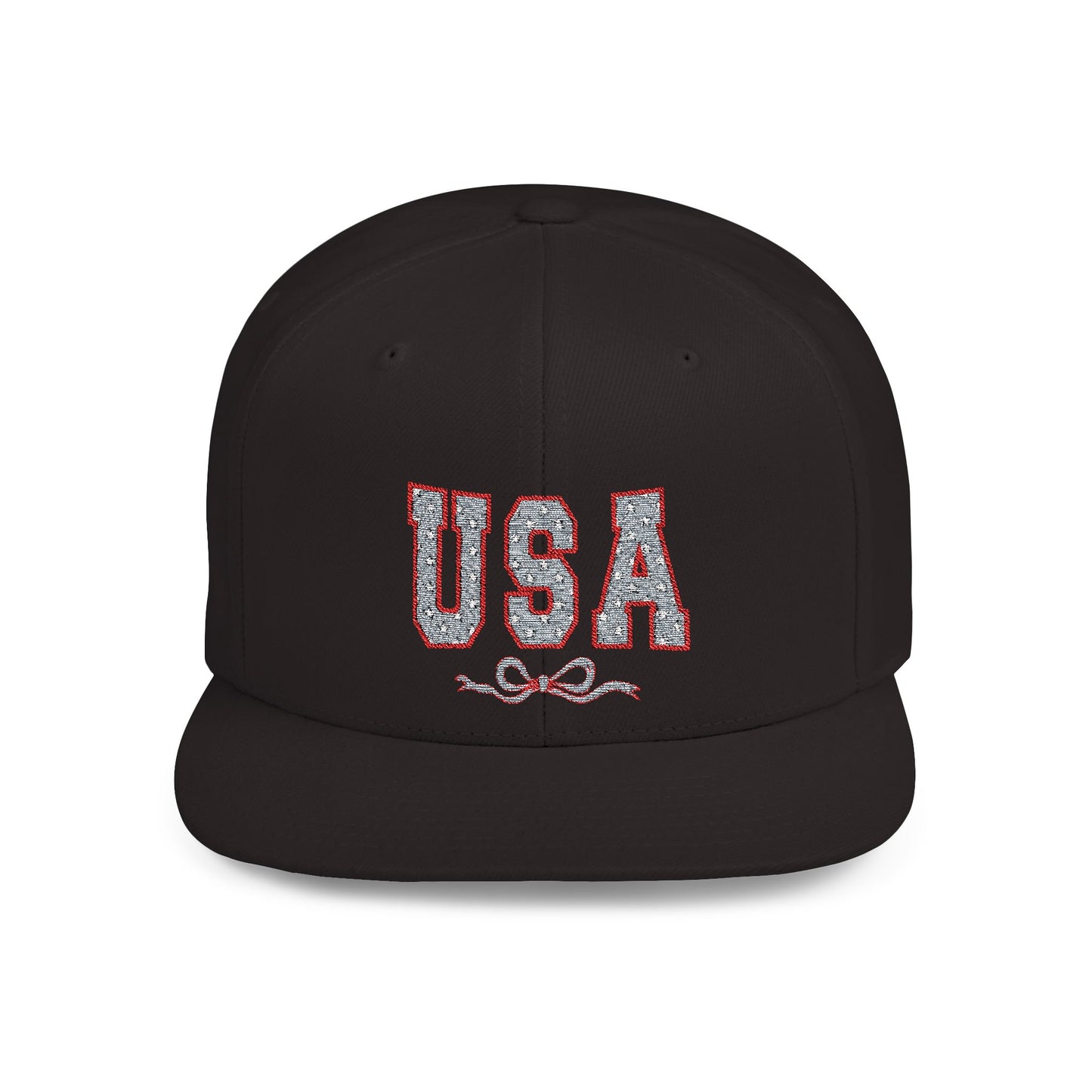 Princess Grace USA Glitter Flat Bill Snapback Hat Trendy and Stylish