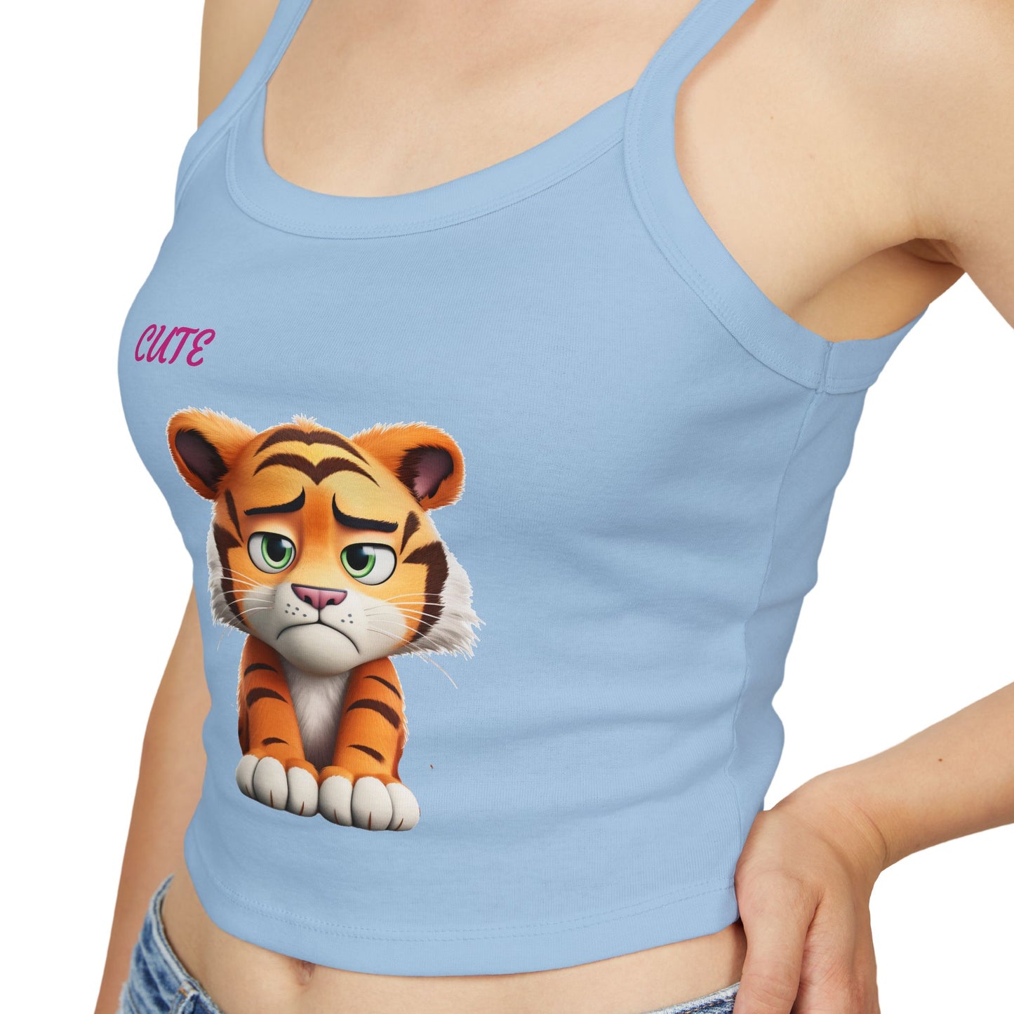 Princess Grace Cute Tiger Graphic Women's Spaghetti Strap Tank Top