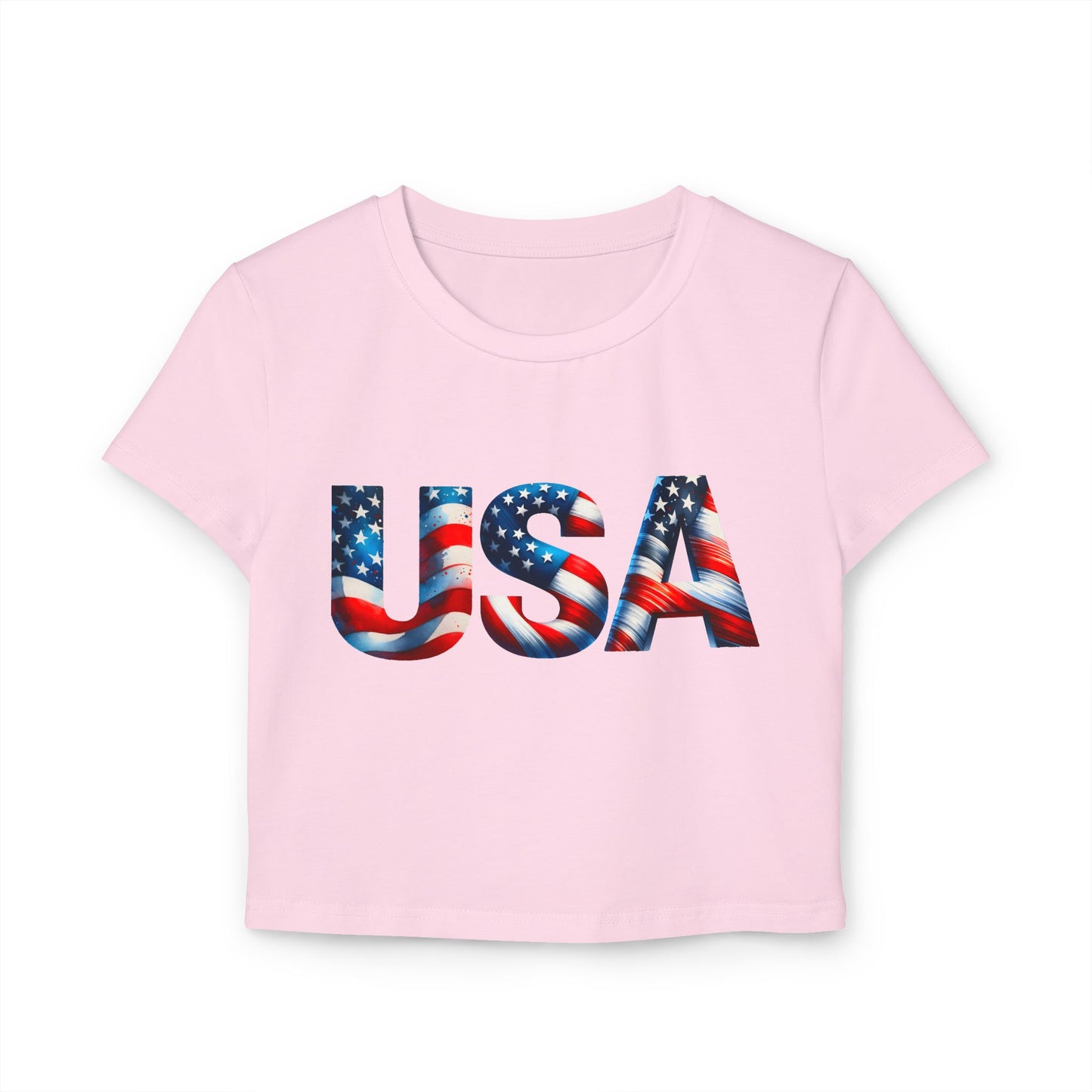 Princess Grace Patriotic USA Women's Baby Tee Celebrate Independence Day in Style