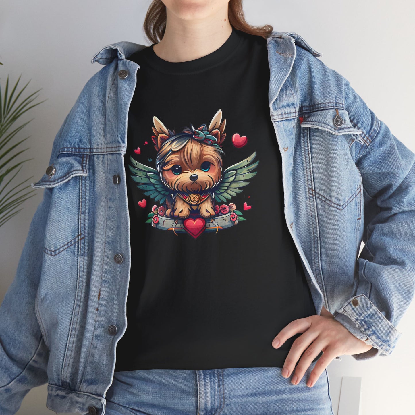 Princess Grace Loveable Yorkie Graphic Tee Cute Dog Design T-Shirt for Pet Lovers