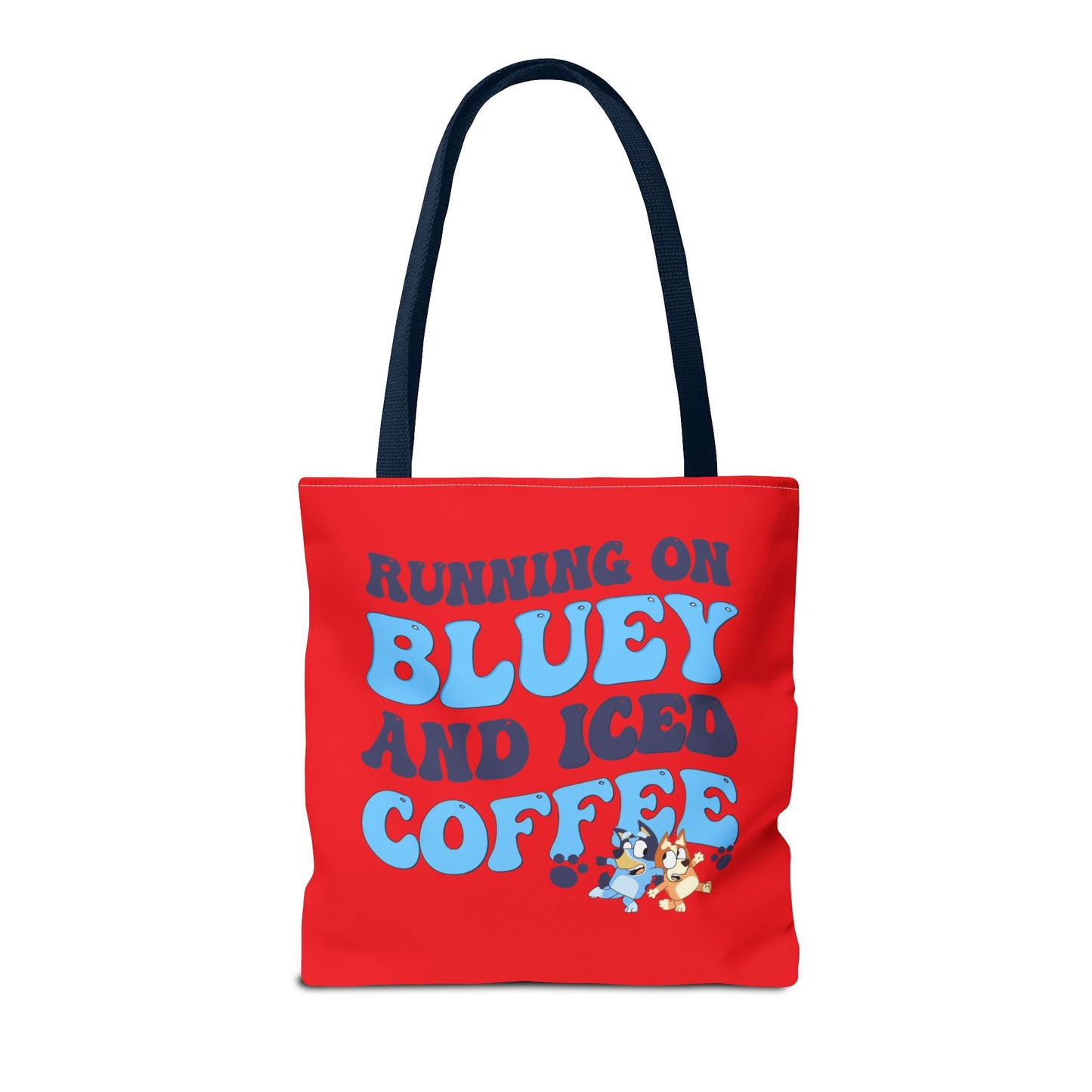 Princess Grace Running on Bluey and Iced Coffee Tote Bag Fun & Functional Carryall