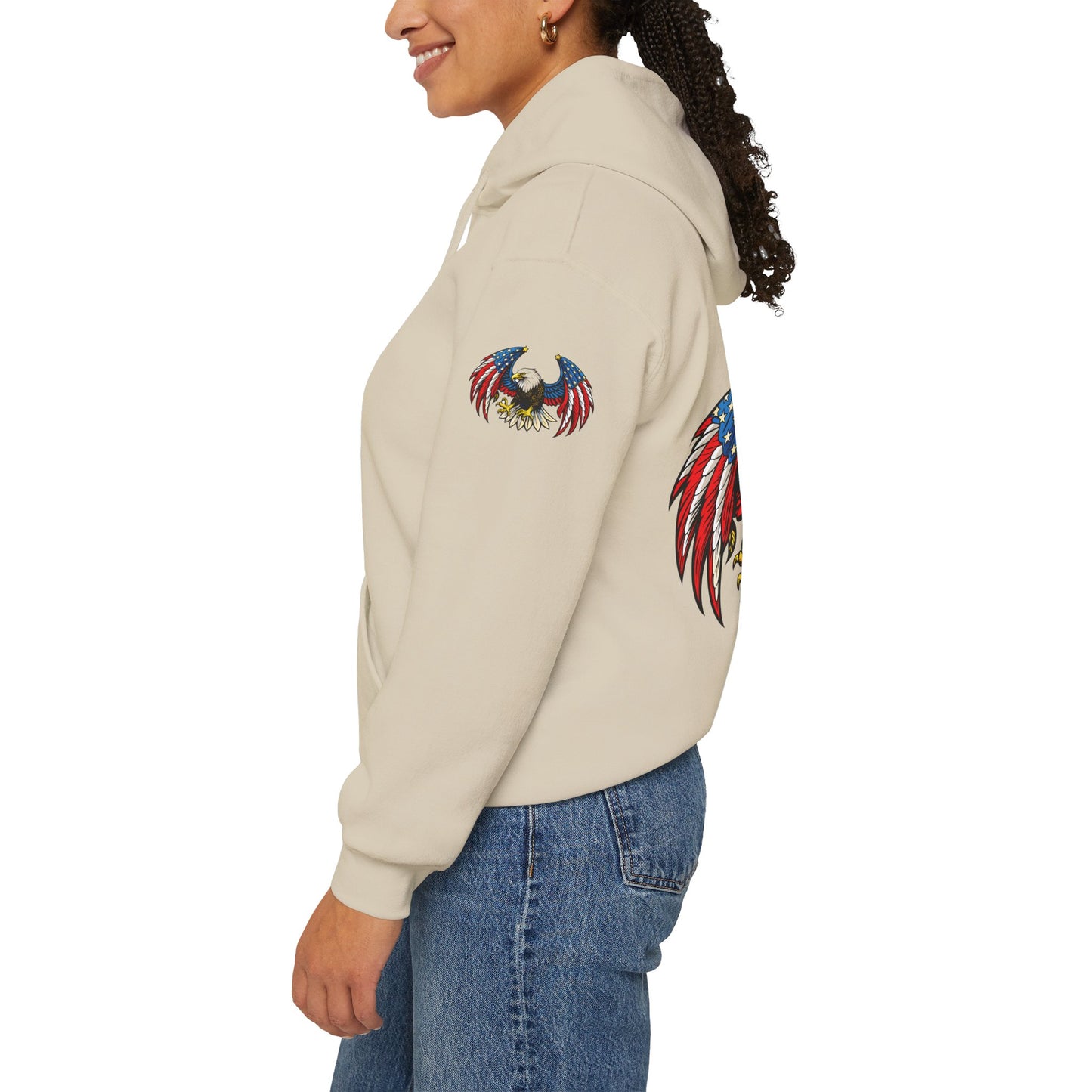 Princess Grace American Eagle Emblem Patriotic Unisex Hoodie