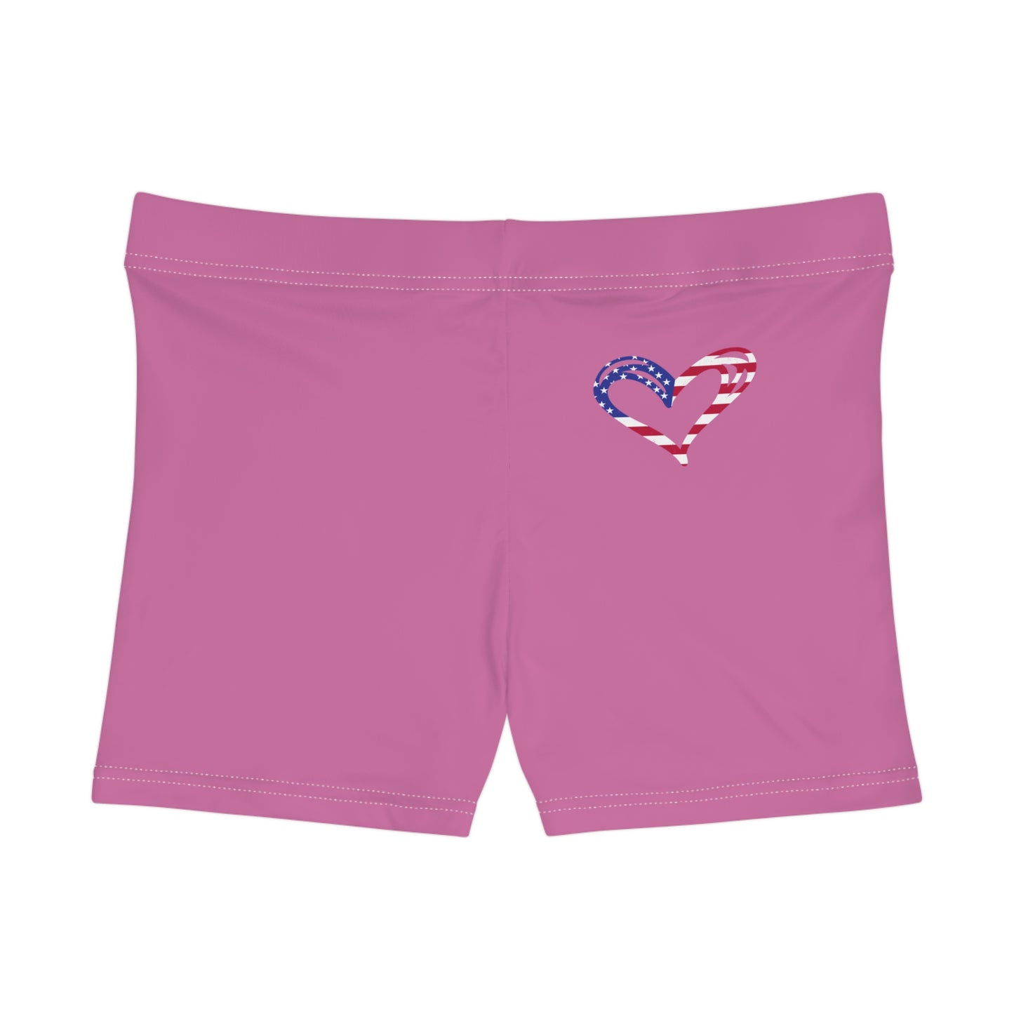 Princess Grace Patriotic Heart Women's Shorts Perfect for Summer Celebrations
