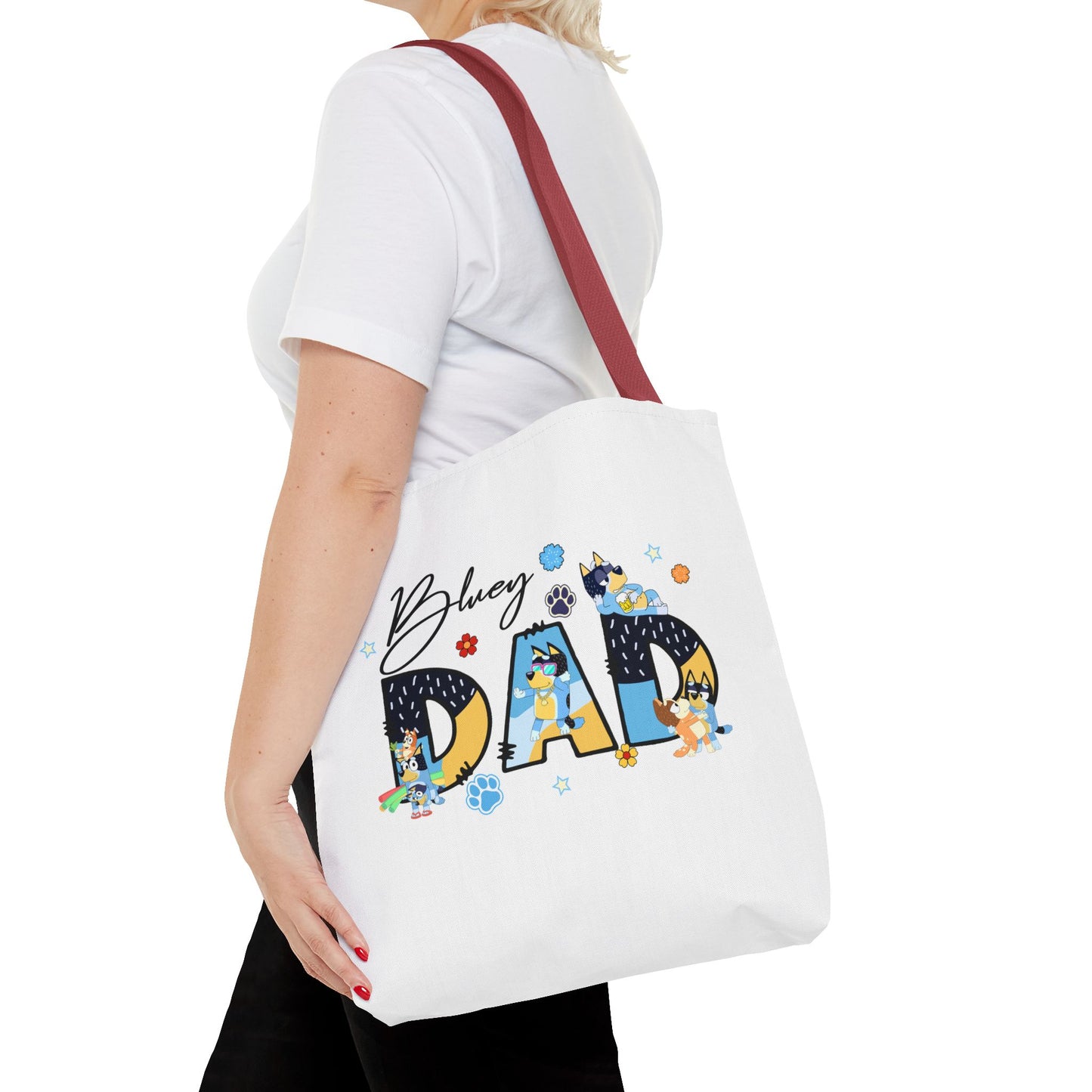 Princess Grace Bluey Dad Tote Bag Fun & Playful Accessory for Dog Lovers