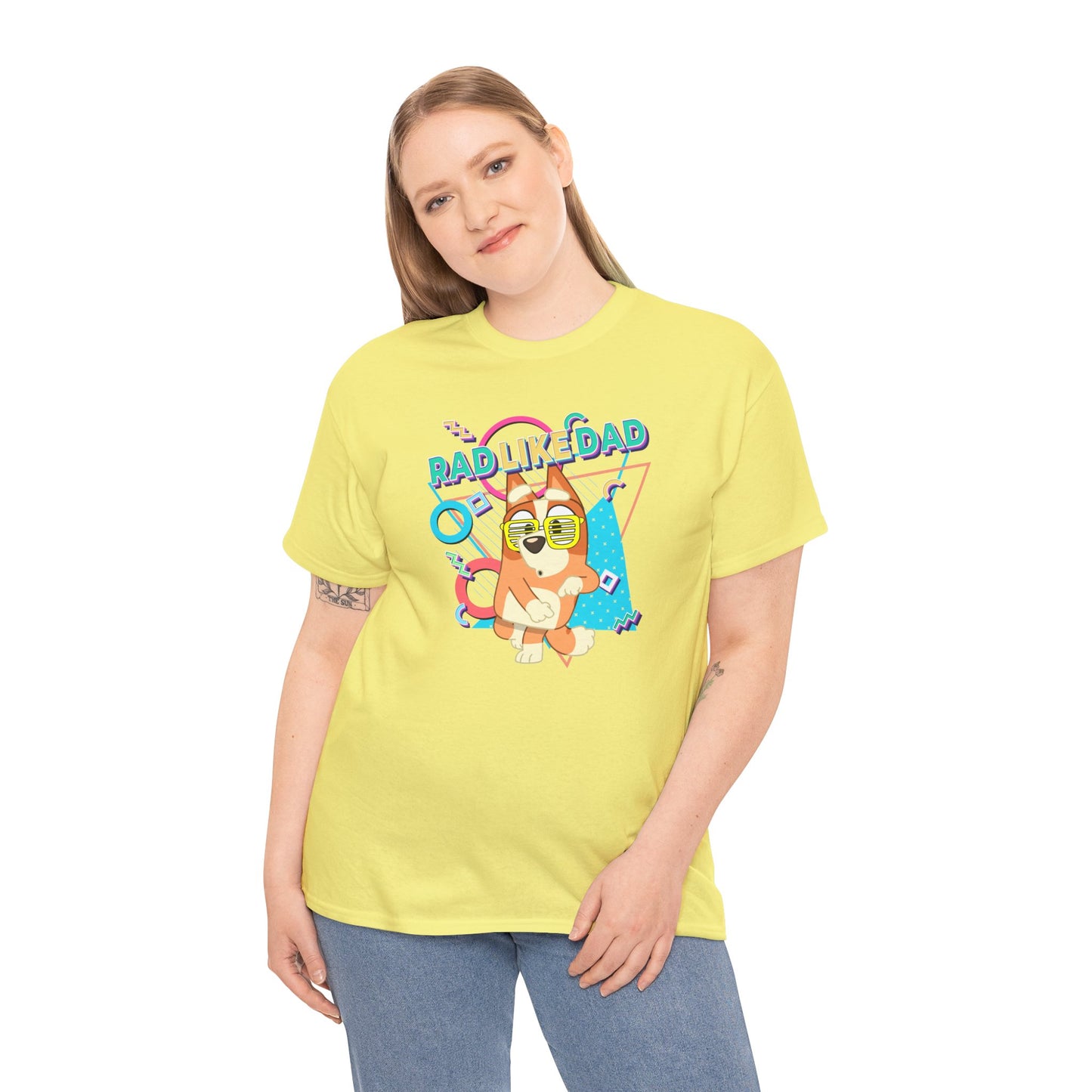 Princess Grace Bluer Rad Like Dad Fun Unisex Heavy Cotton Tee Graphic Tee for Everyday Wear and Gifts