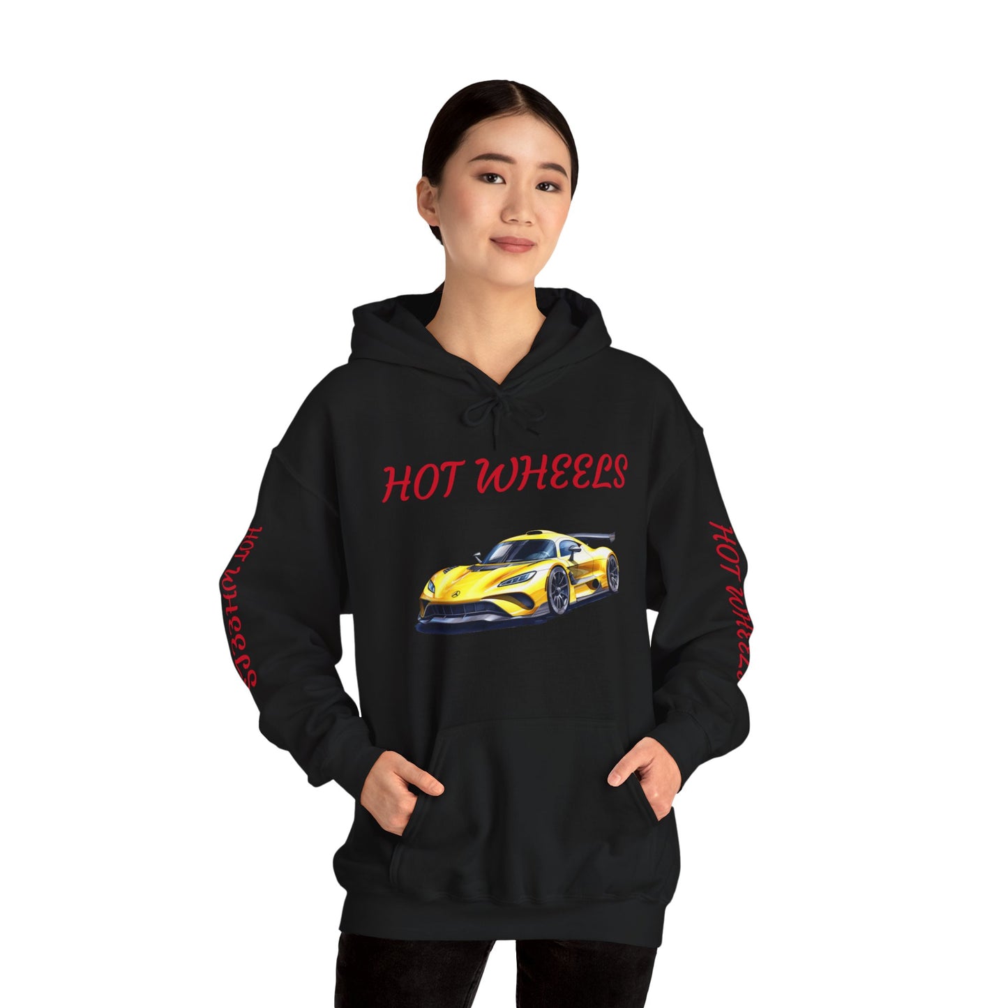 Princess Grace Hot Wheels Unisex Hooded Sweatshirt Stylish Car Graphic with Bold Text
