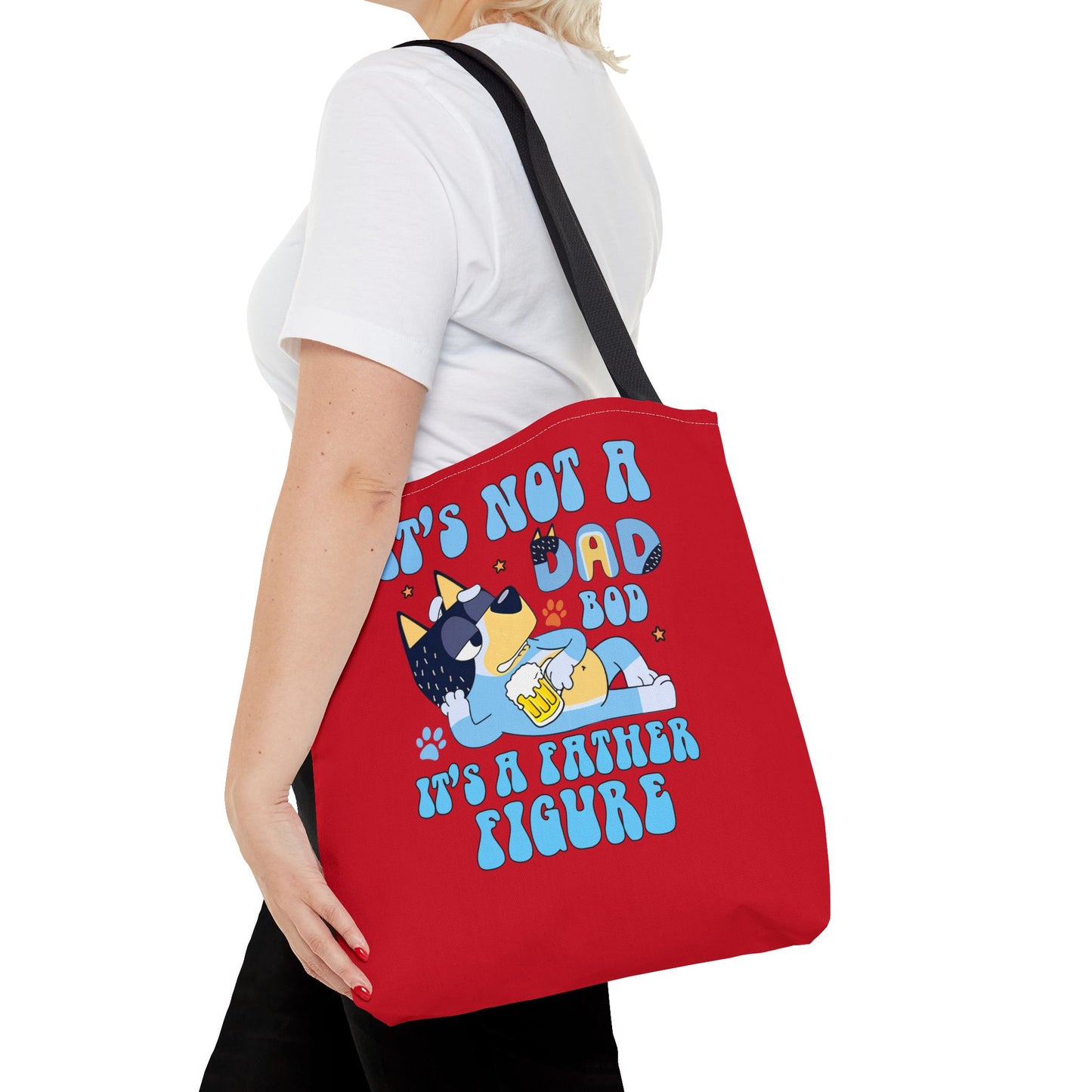 Princess Grace Funny Dog Dad Tote Bag It's Not a Dad Bod It's a Father Figure