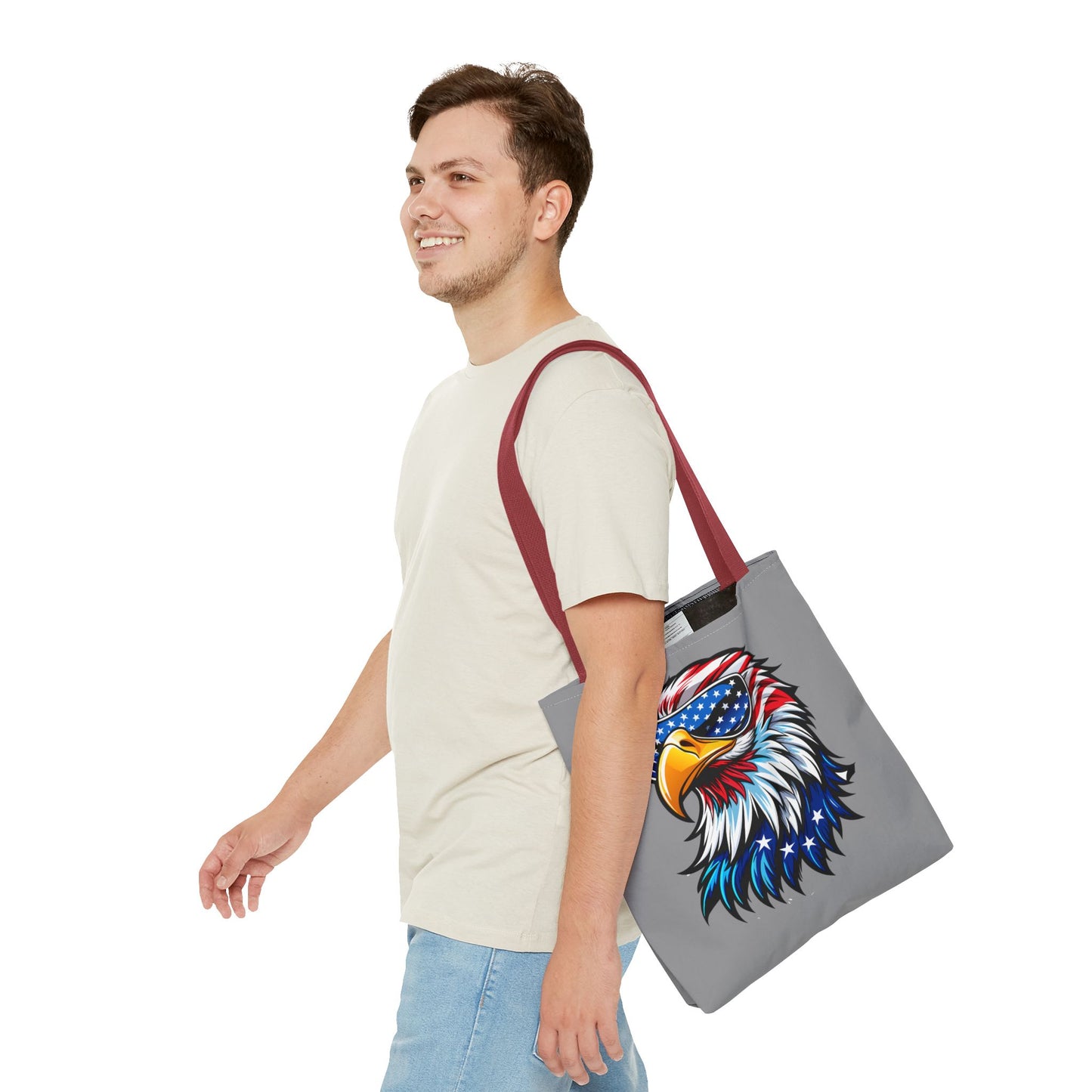 Princess Grace Patriotic Eagle Tote Bag Stylish American Flag Design for Celebrations
