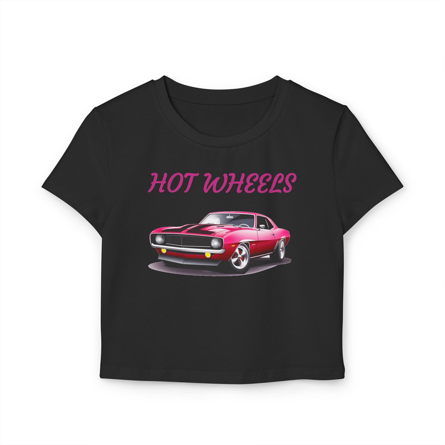 Princess Grace Women's Hot Wheels Graphic Baby Tee Vintage Car Fashion